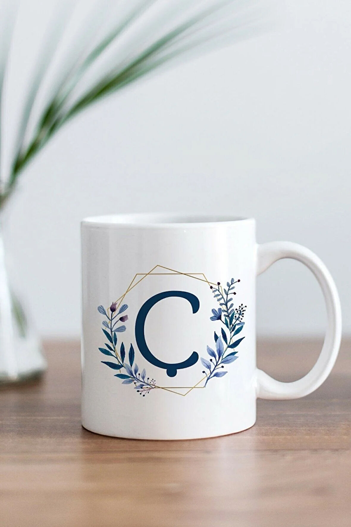 Ç Harfi Baskılı Kupa Bardak