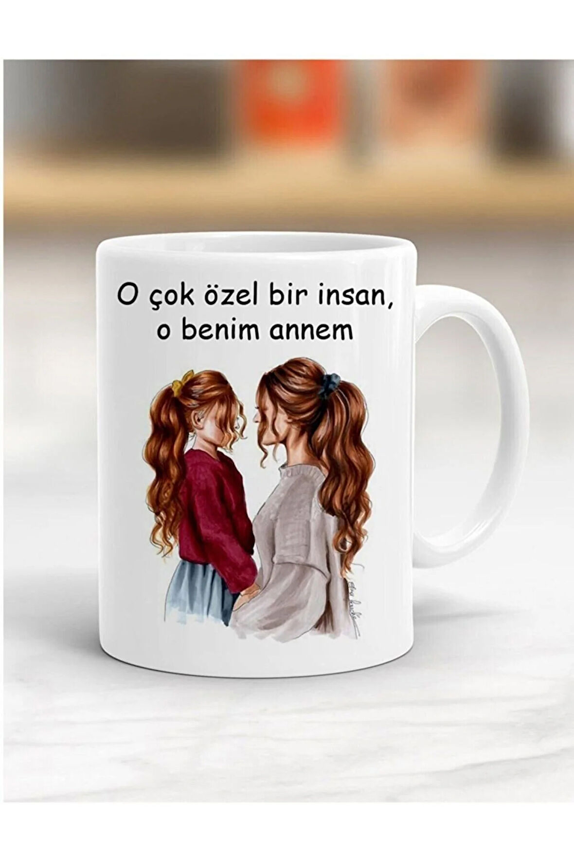 O Benim Annem Baskılı Kupa Bardak - Resimli Kupa Bardak - Hediyelik Bardak - Bardak Baskı