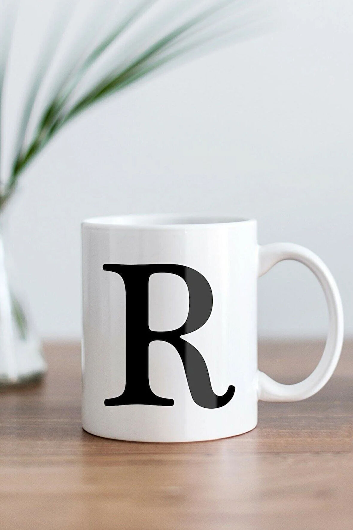 R Harfi Baskılı Kupa Bardak