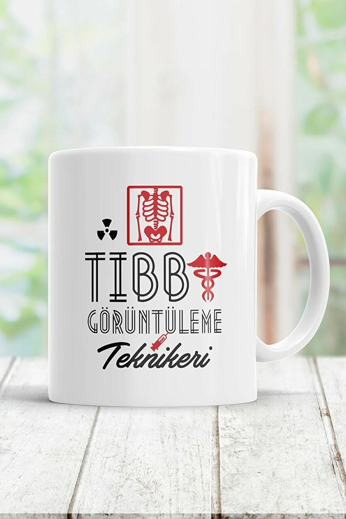 Beyaz Tıbbi Görüntüleme Teknikeri Kupa Bardak