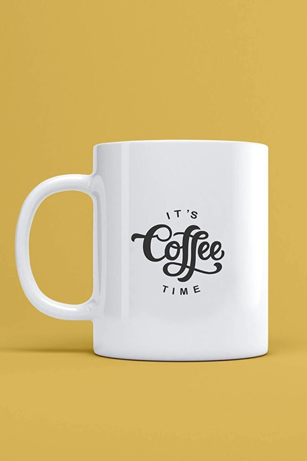 Coffe Time Yazılı Bardak - Baskılı Kupa Bardak - Baskılı Bardak -kahve Bardağı