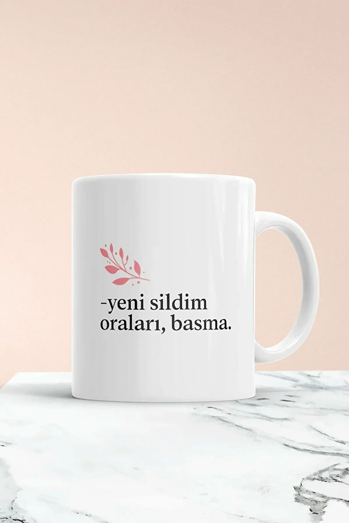 Klasik Anne Sözleri Hemen Koş Sarı Bezi Getir Baskılı Kupa