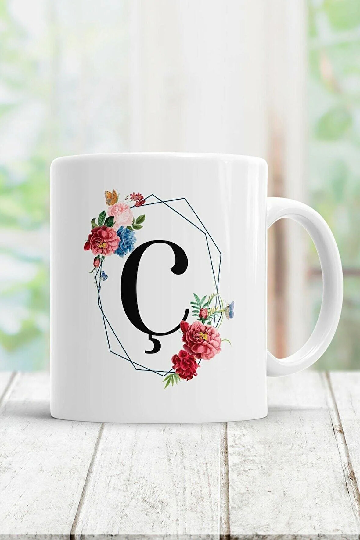 Ç Harfi Baskılı Kupa Bardak