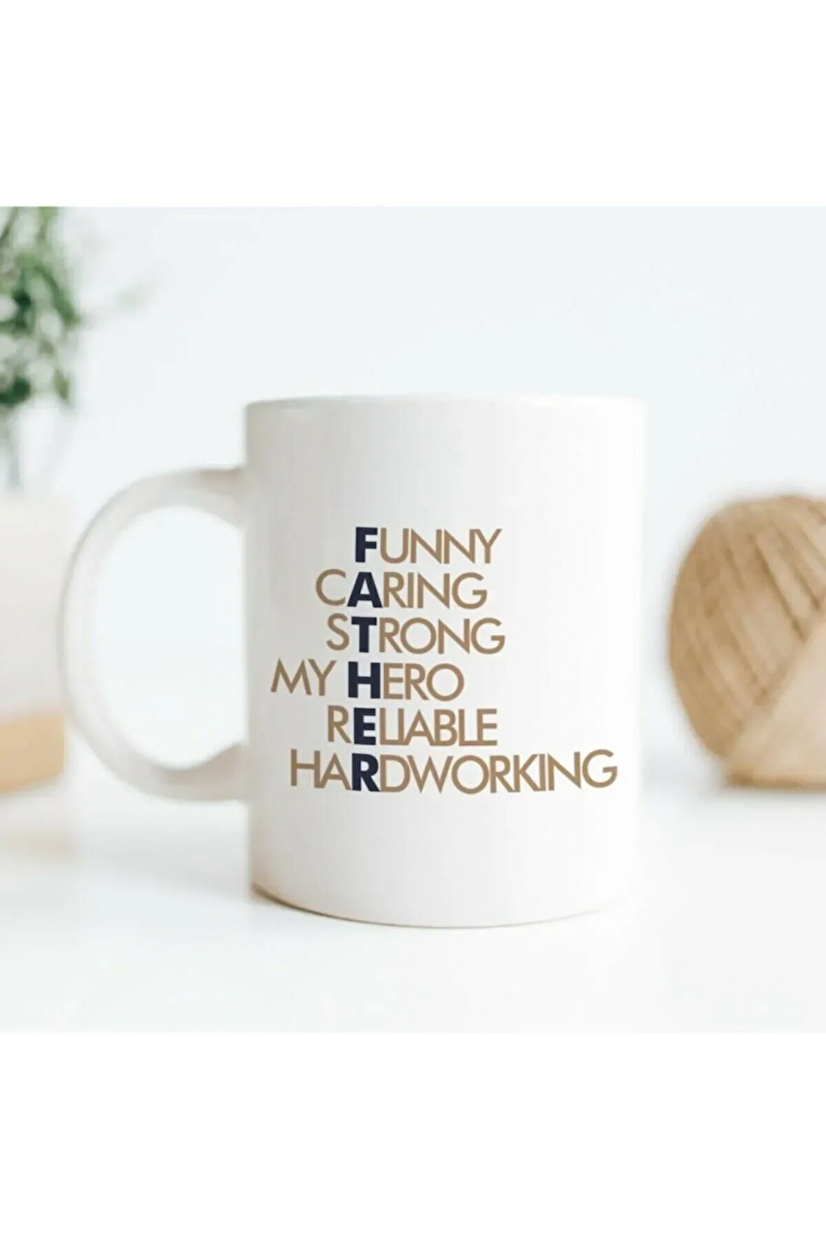 Şık Babalar Günü Hediyesi Porselen Kupa Bardak