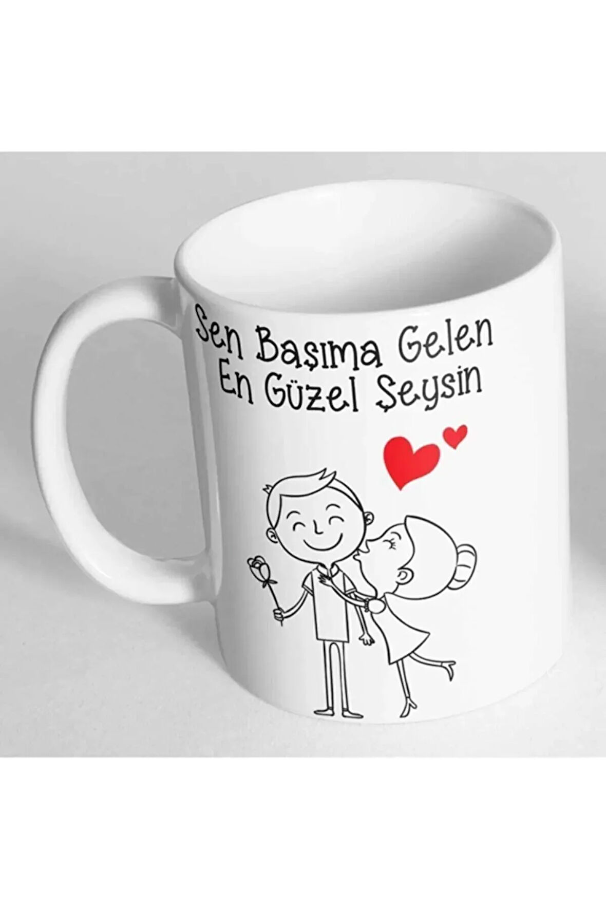 Sevgiliye Hediye Sen Başıma Gelen En Güzel Şeysin Baskılı Kupa Bardak