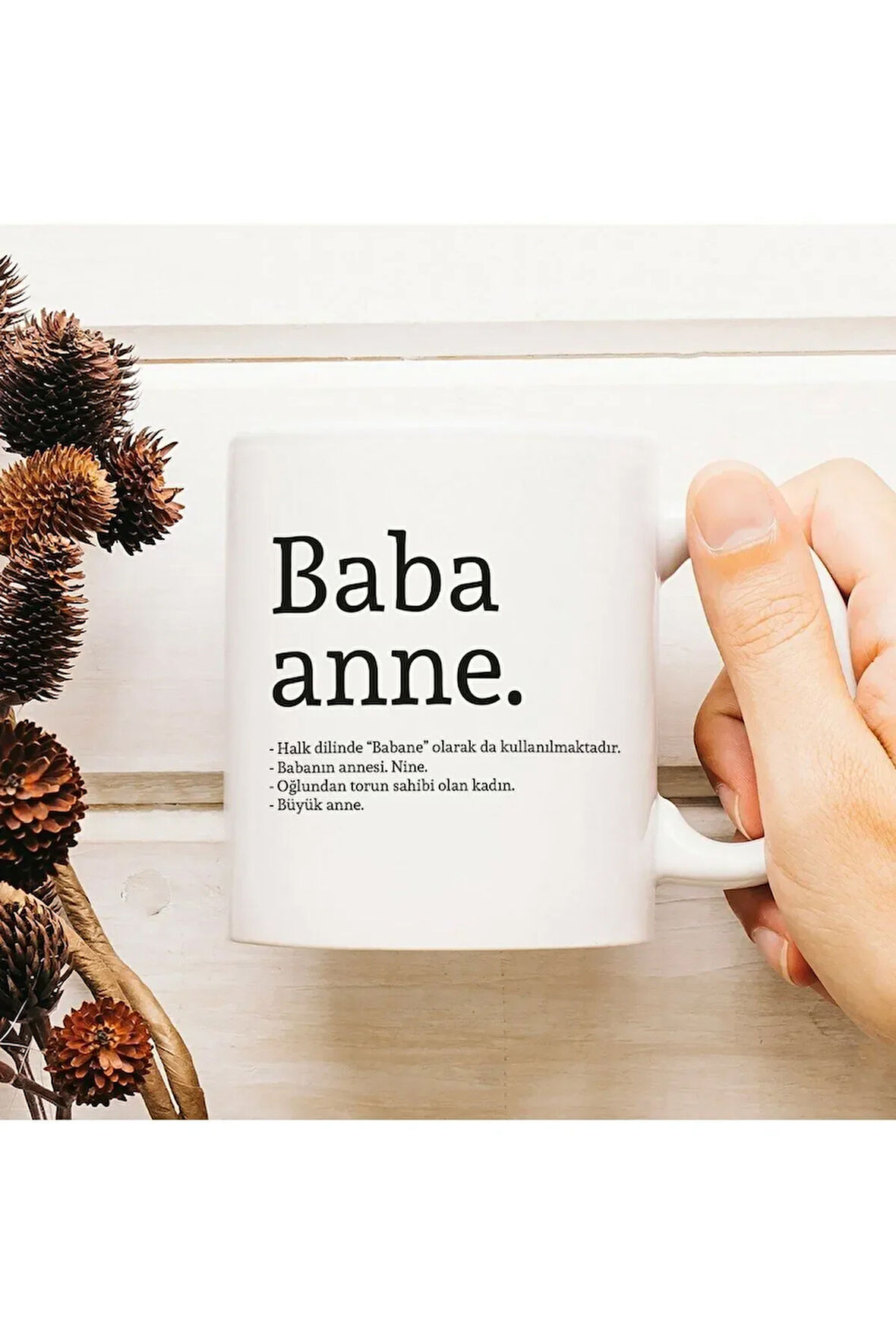 Babaanne Anlamlı Anneler Günü Hediyesi Porselen Kupa Bardak -baskılı Kupa Bardak