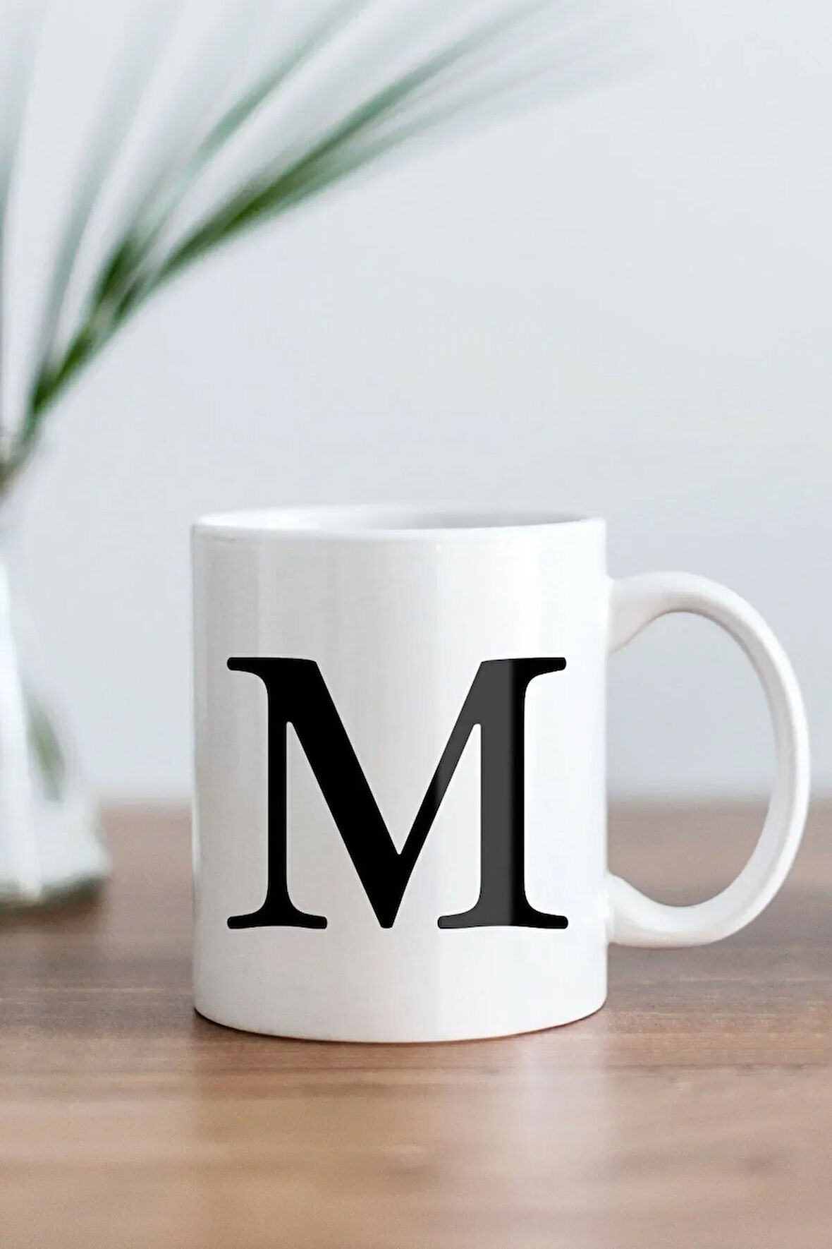 M Harfi Baskılı Kupa Bardak