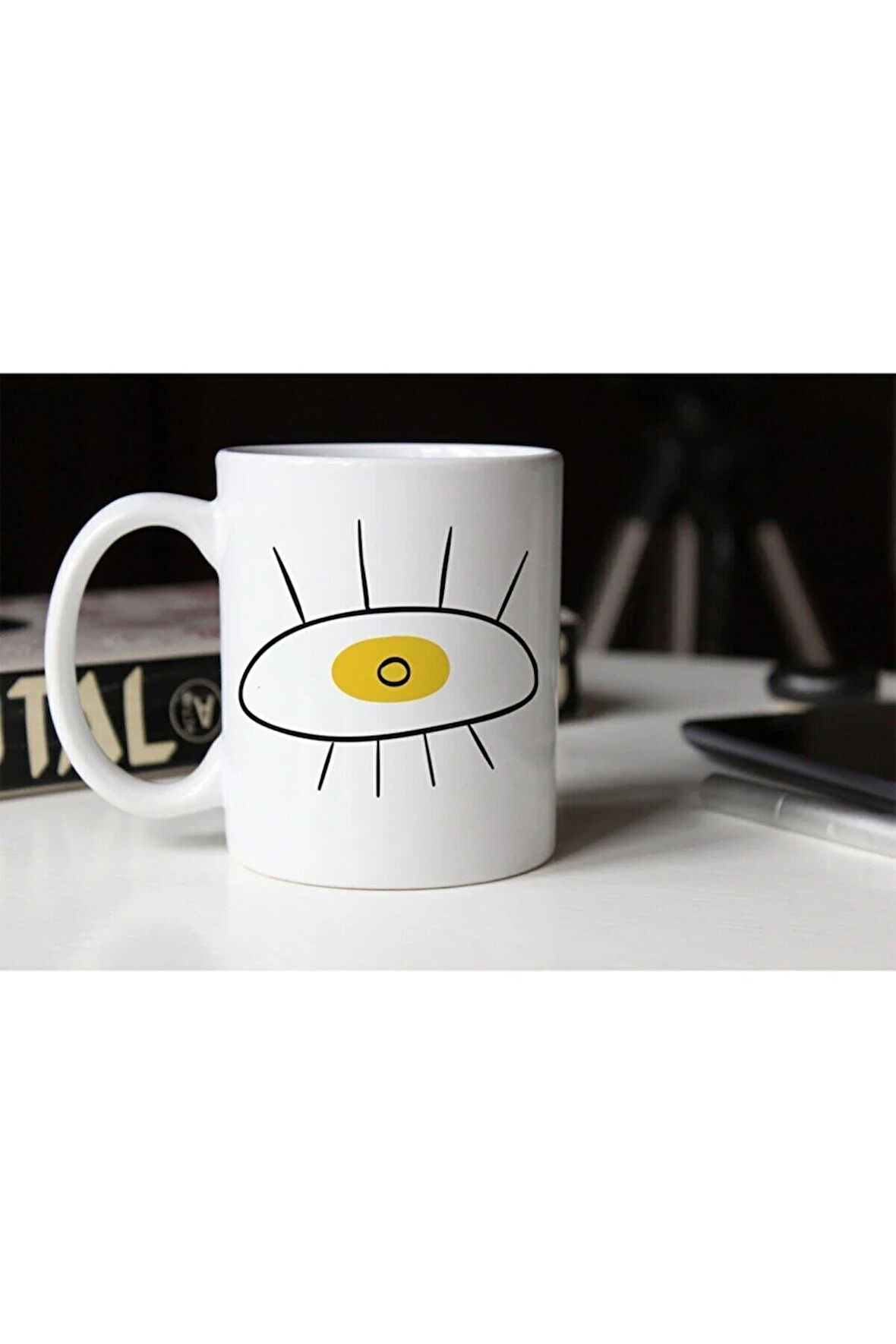 Özel Tasarım Göz Baskılı Porselen Kupa Bardak- 018 Tfkp