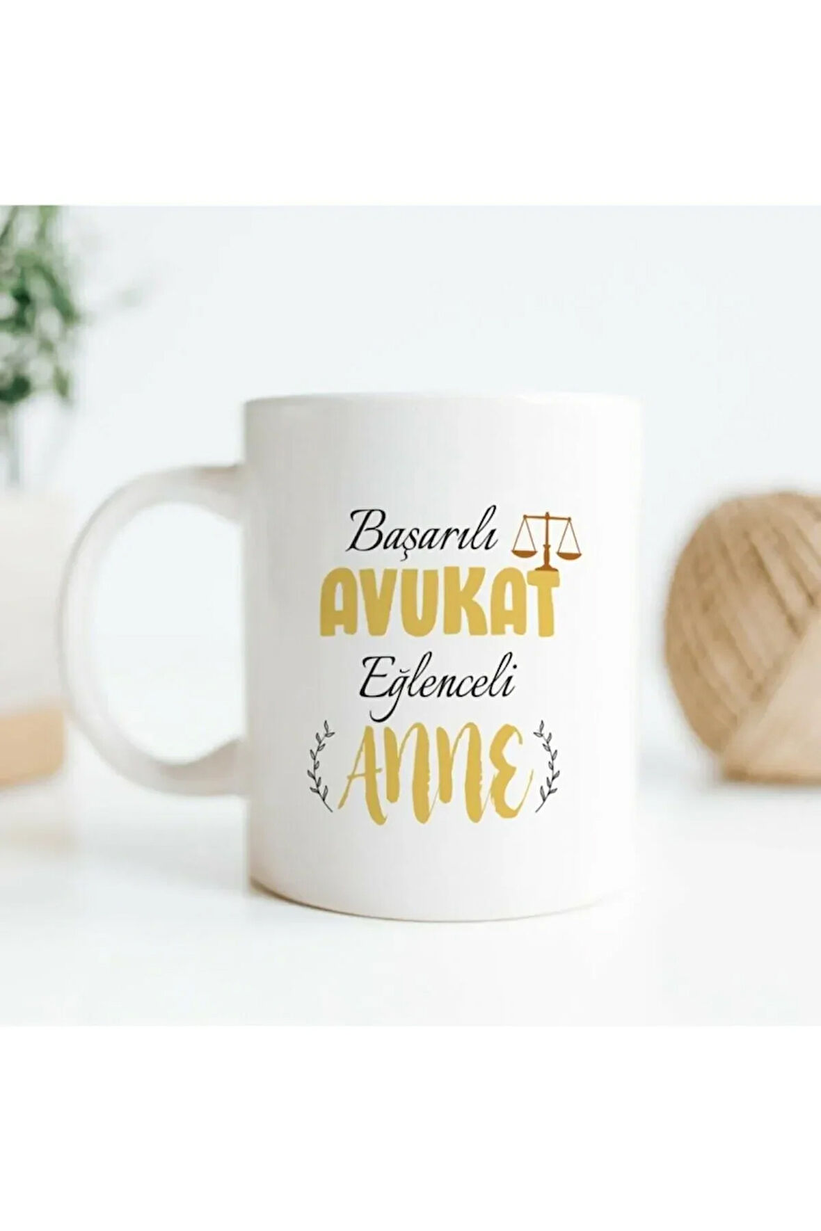 Avukat Anneye Hediye Esprili Baskılı Mesleki Porselen Kupa Bardak