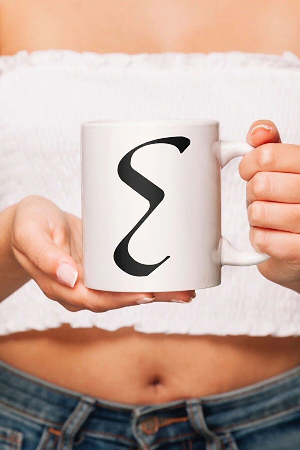 E Harfli Özel Tasarım Kupa