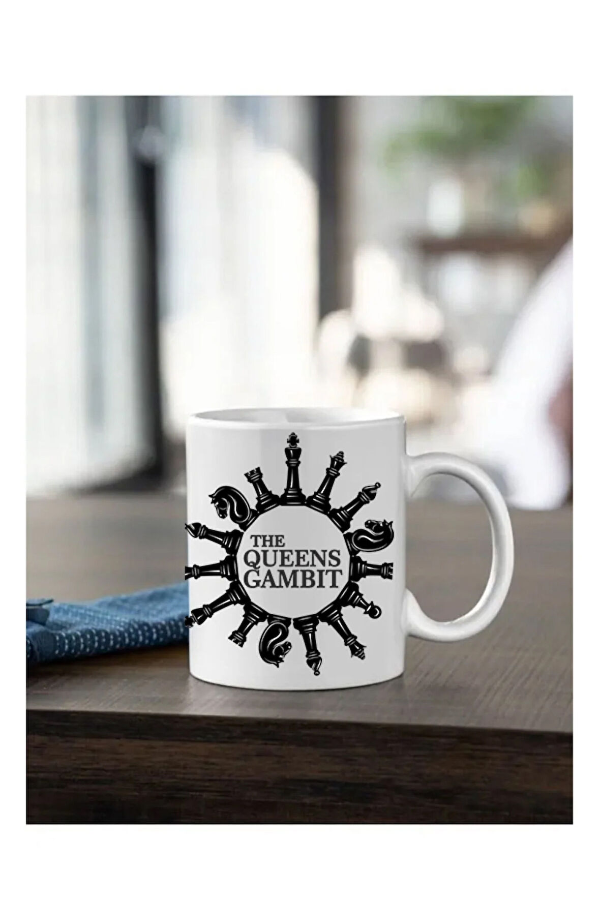 Queen's Gambit Yazılı Satranç Baskılı Kupa