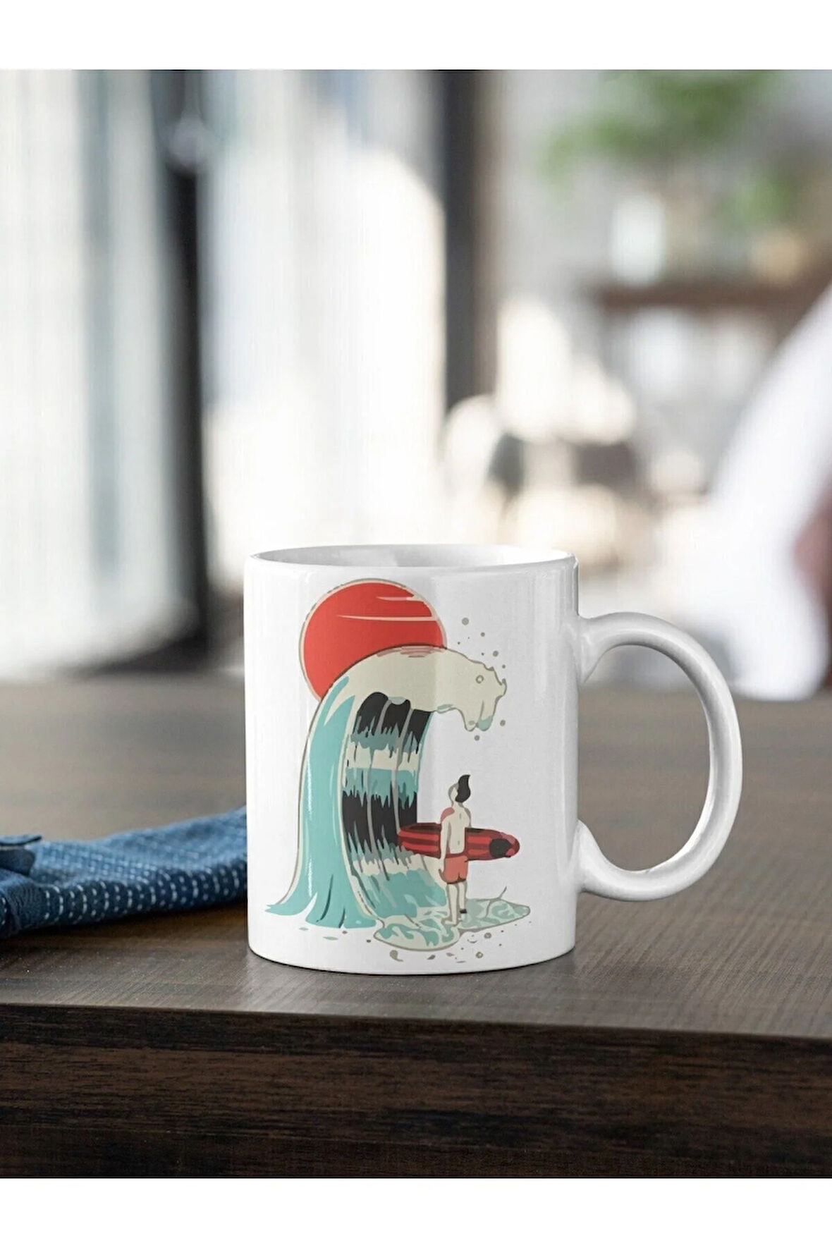 Sörf Tasarım Baskılı Kupa