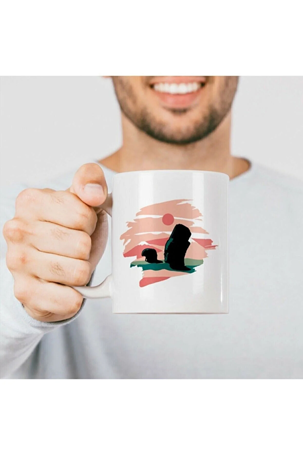 Nemrut Tasarımlı Hediyelik Porselen Kupa -baskılı Kupa