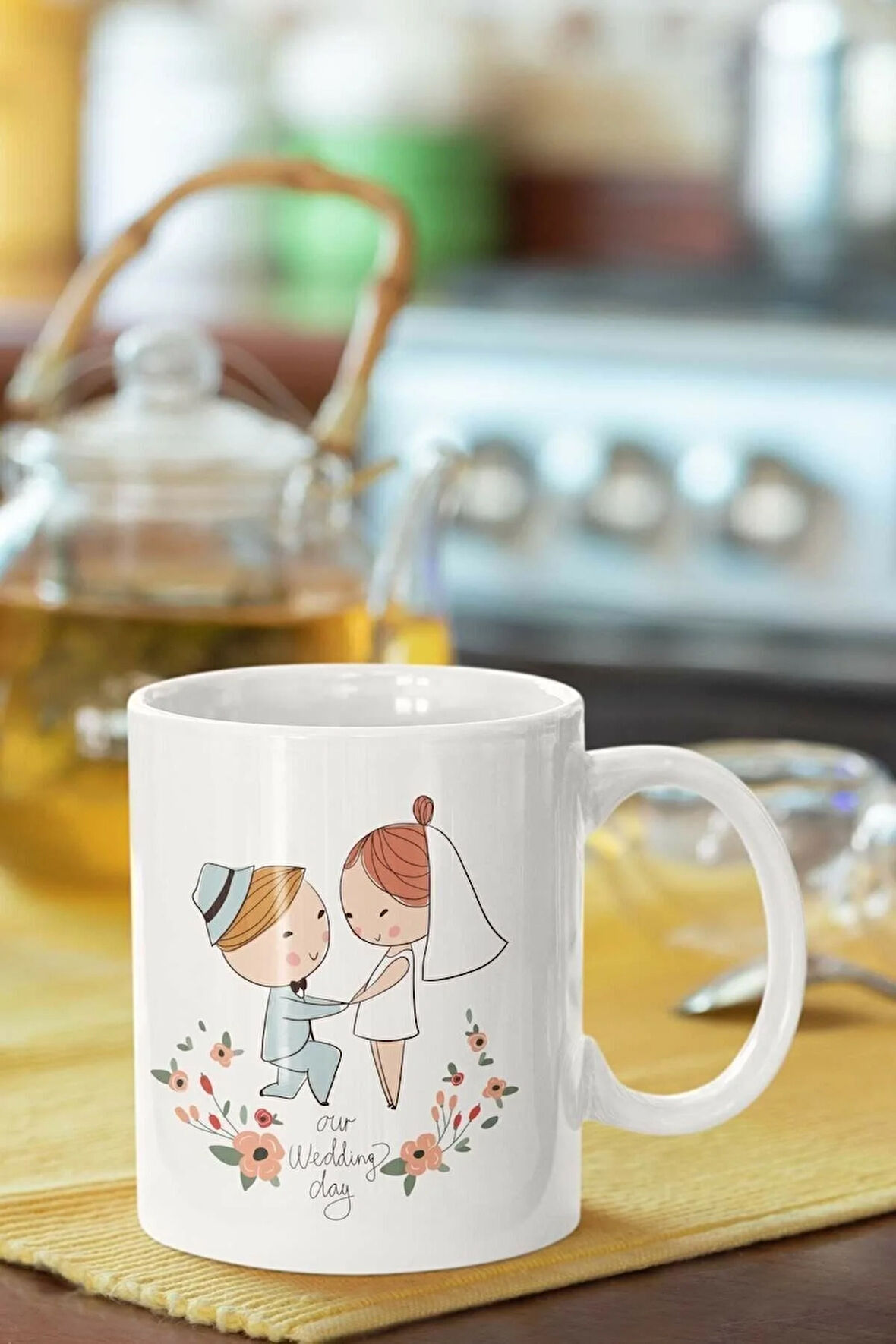 Sevgililer Gününe Özel Baskılı Porselen Kupa