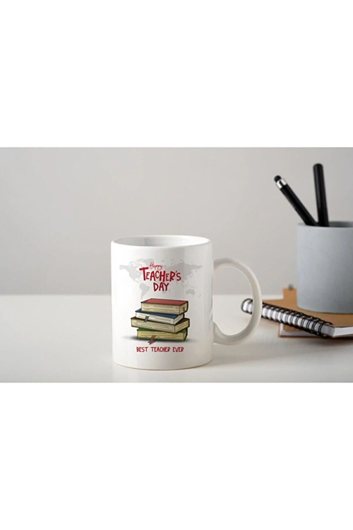 Öğretmenler Günü Özel Tasarım- Baskılı Porselen Kupa Bardak- 001 Tfog