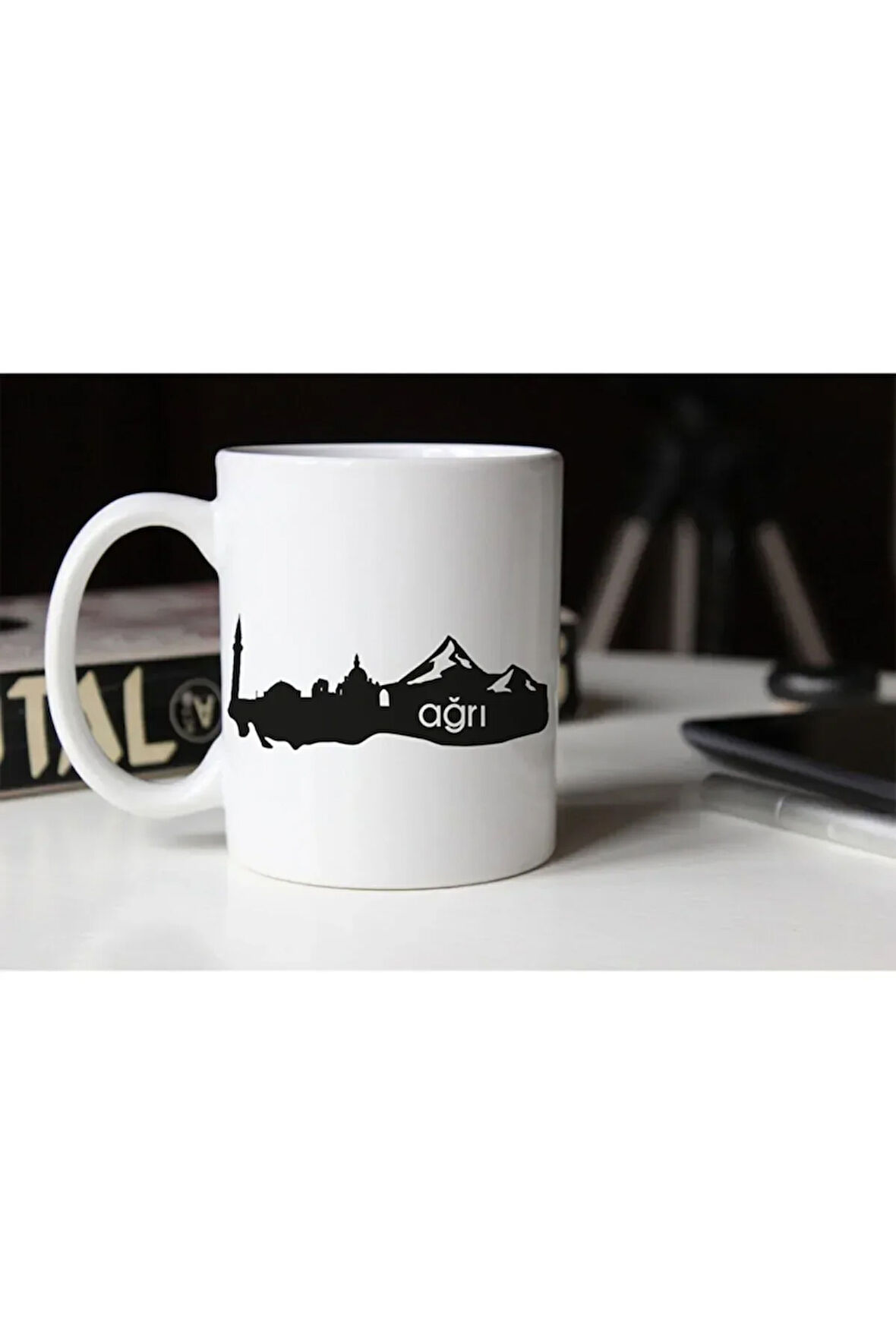 Ağrı Silüeti Temalı Porselen Kupa Tfsh-03