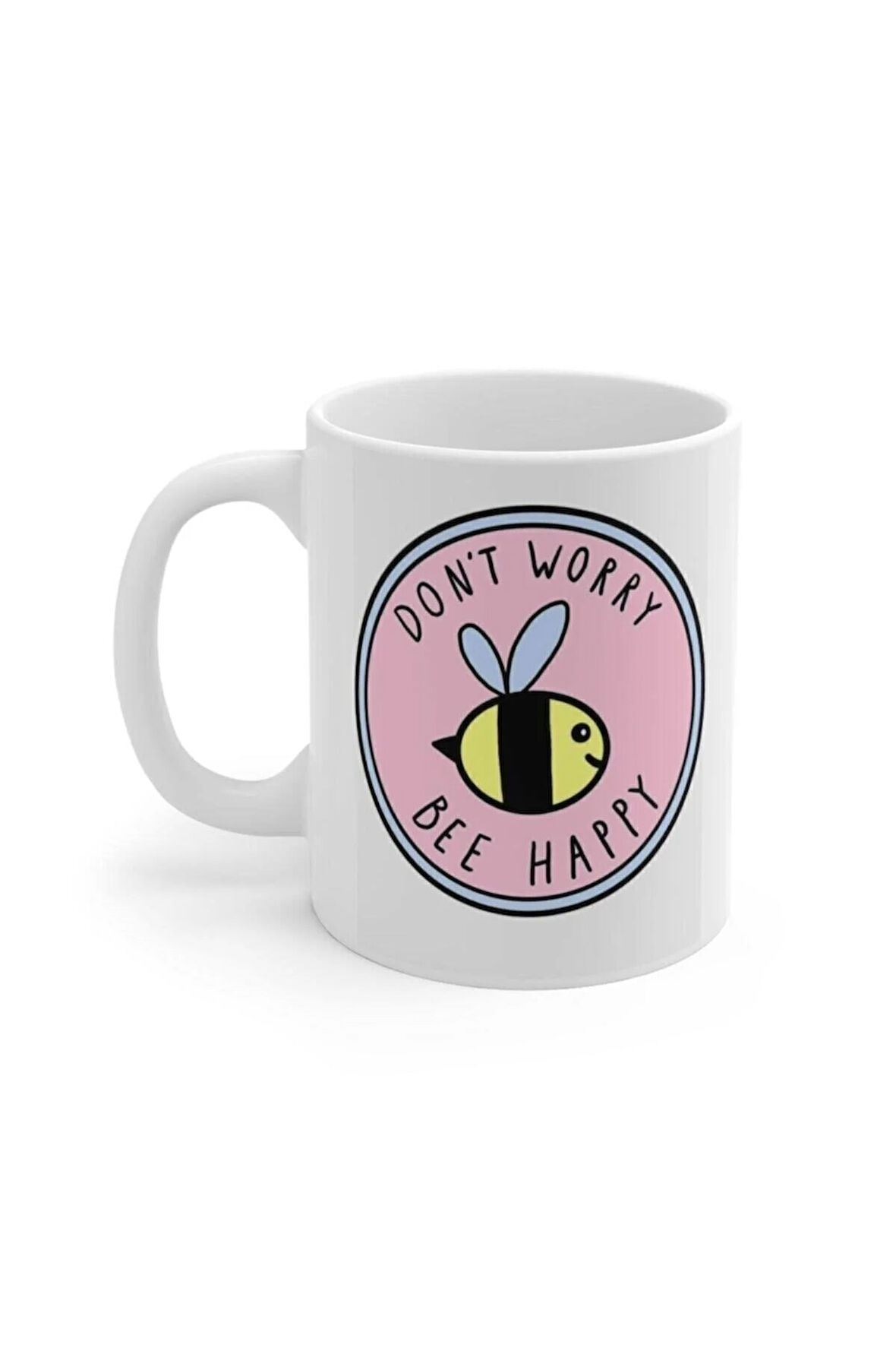 Bee Happy Baskılı Kupa Bardak