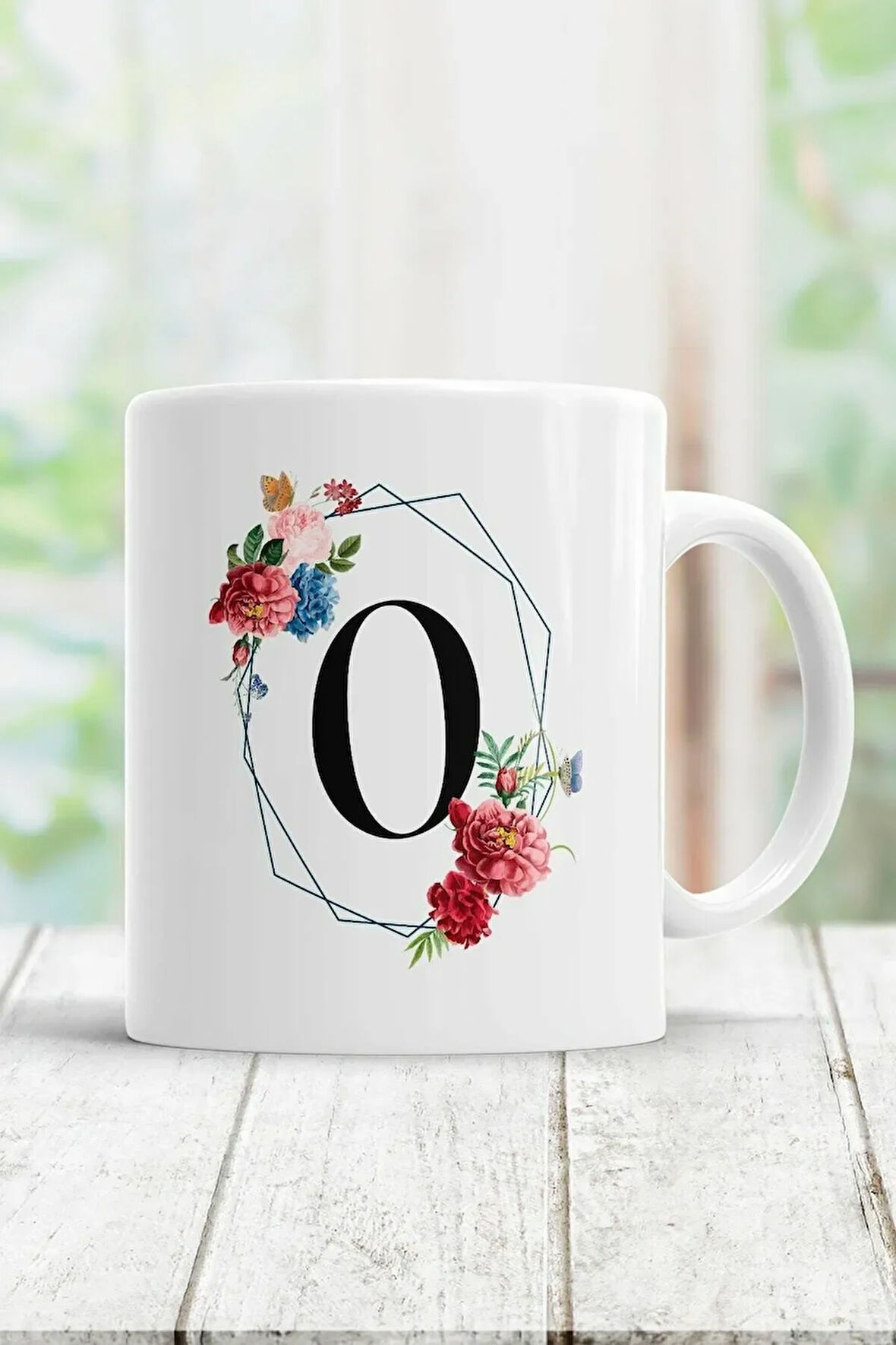 O Harfi Baskılı Kupa Bardak