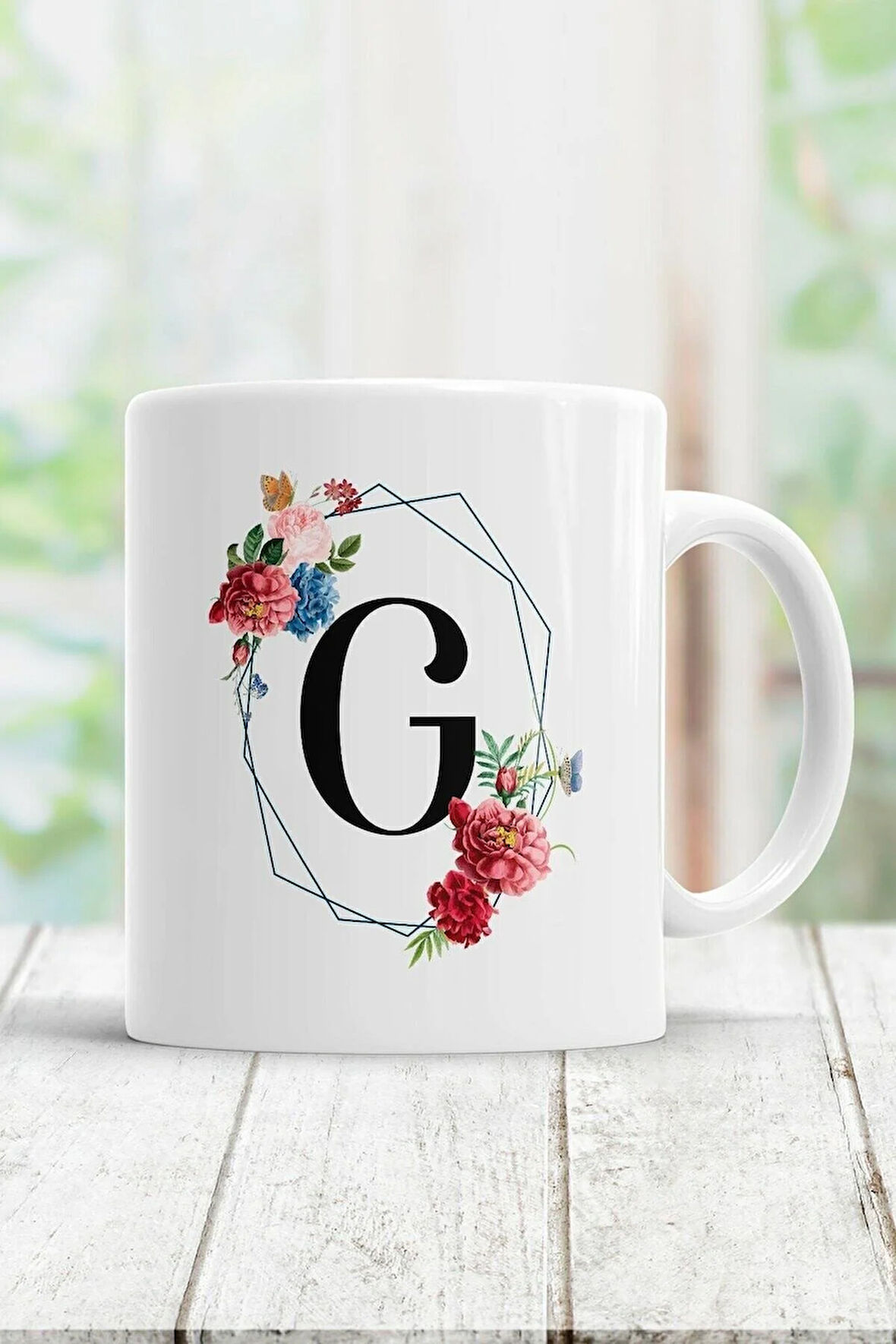 G Harfi Baskılı Kupa Bardak