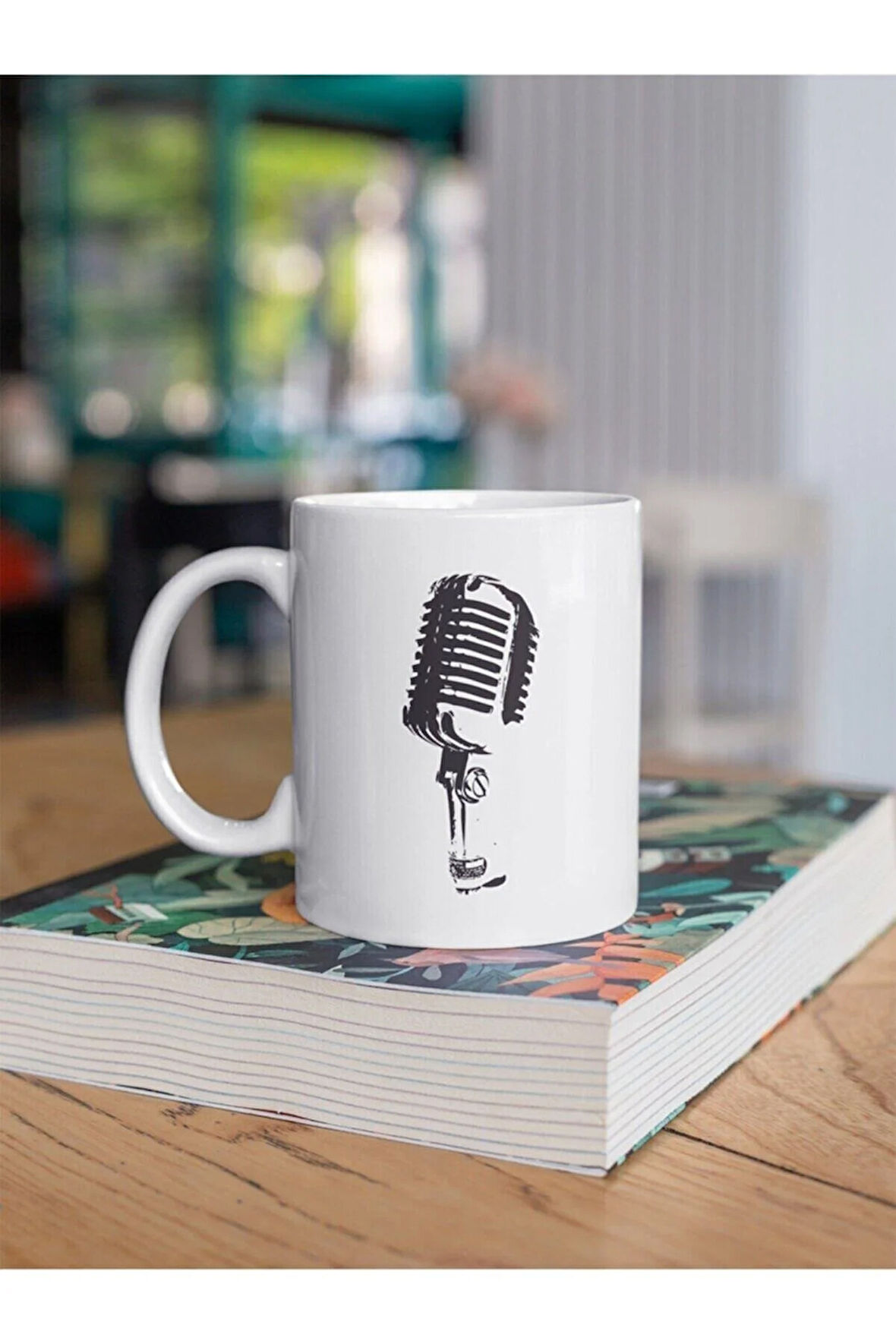 Mikrofon Baskılı Kupa