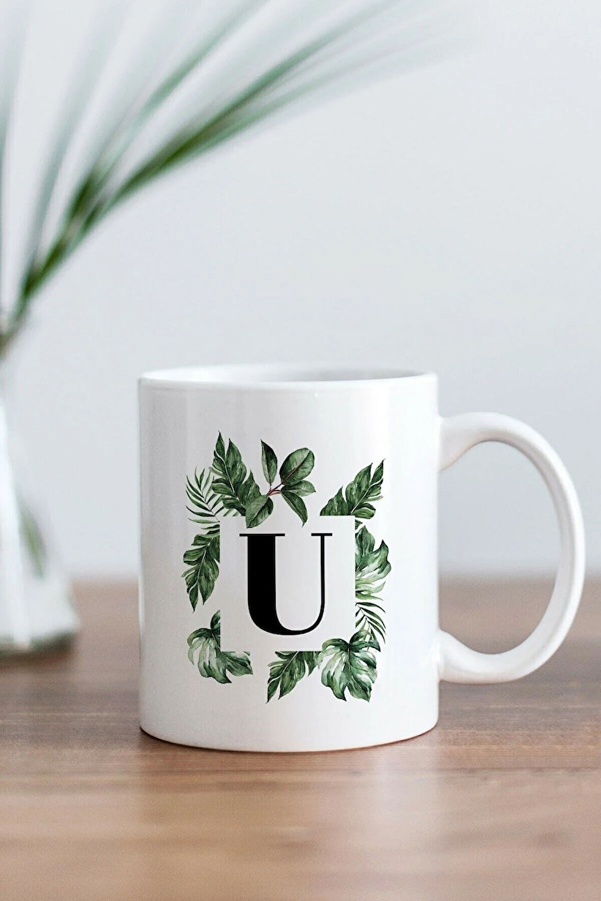 U Harfi Baskılı Kupa Bardak