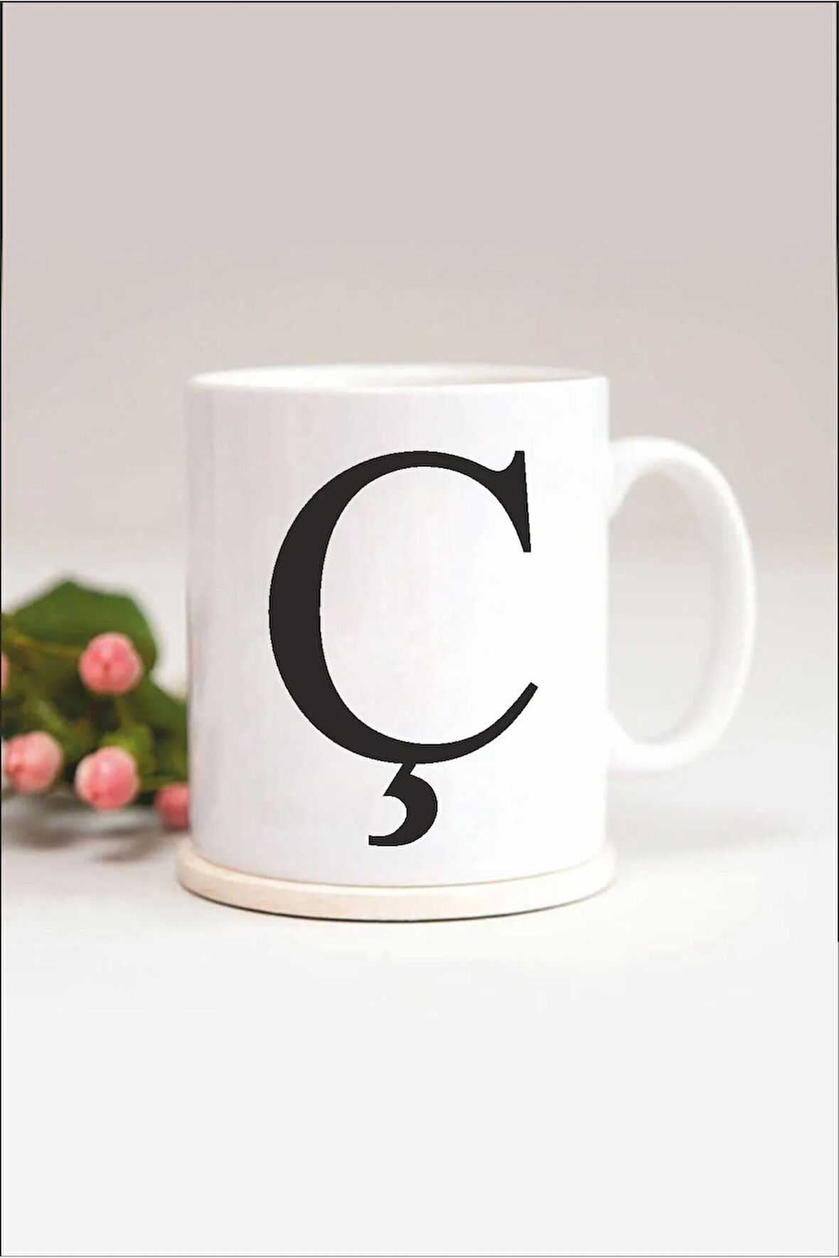 Ç Harfli Baskılı Kupa Bardak