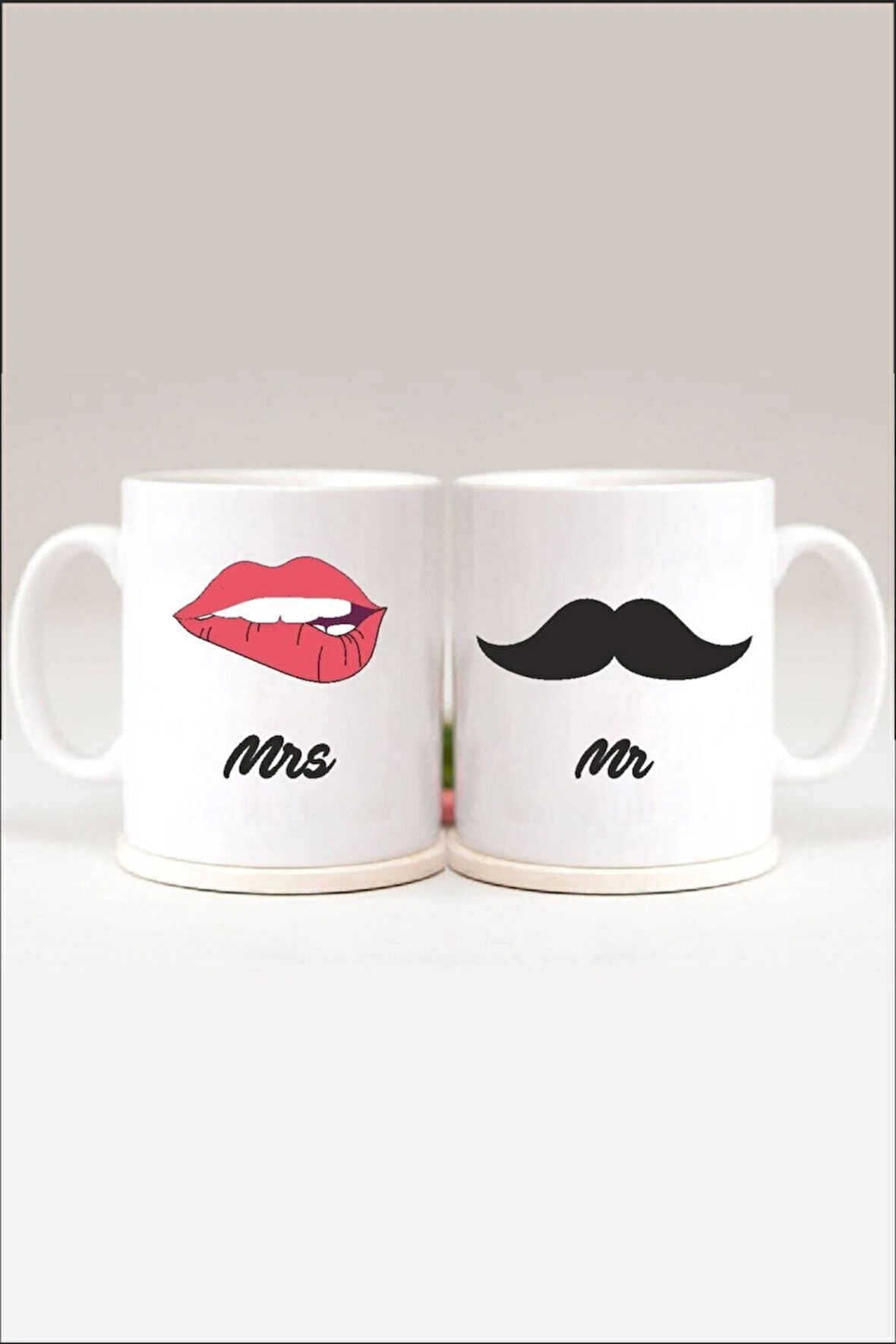 Çiftlere Özel Mrs&mr 1 Baskılı 2'li Kupa Set