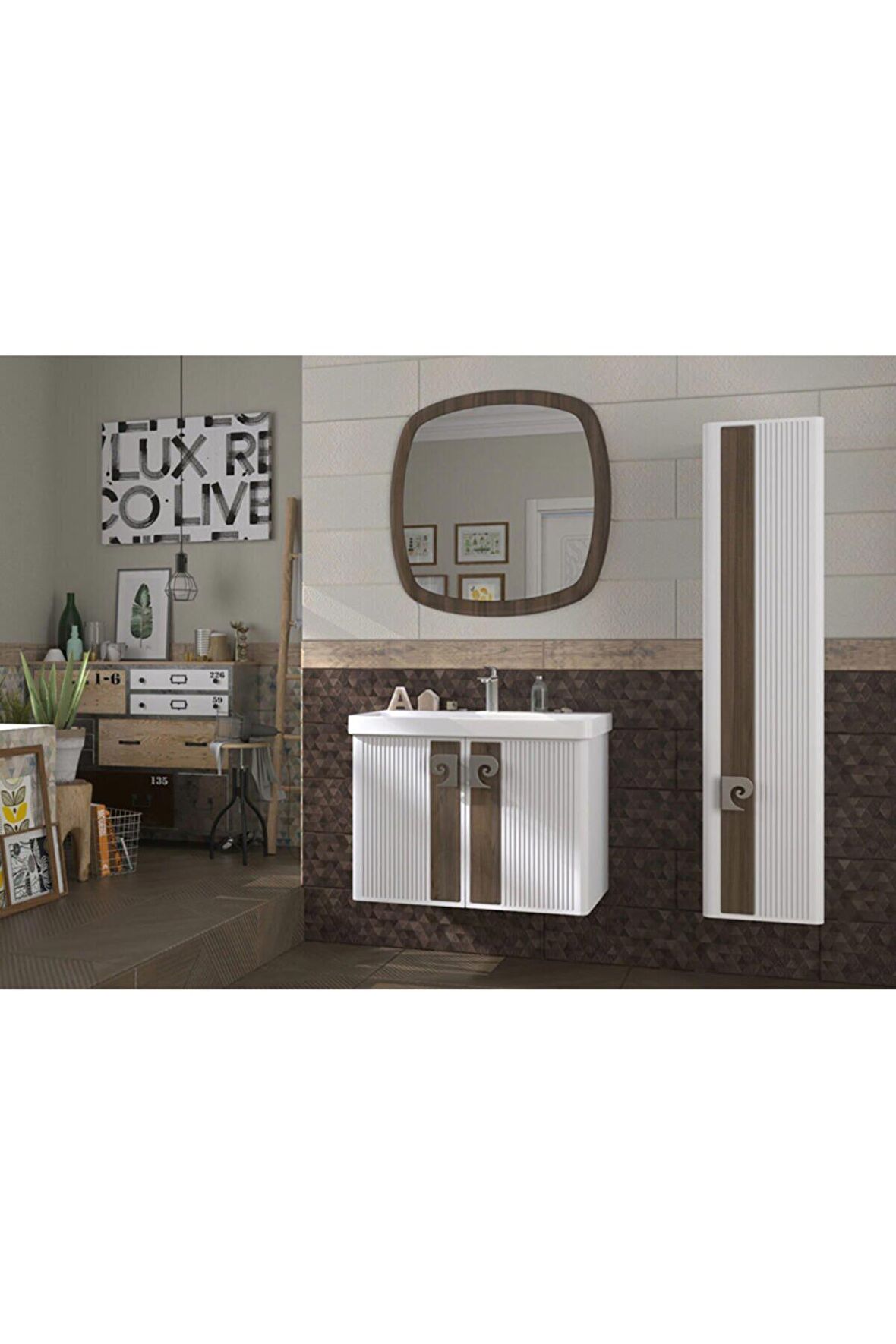 Pierre Cardin Abis 80 cm hornbeam banyo dolabı