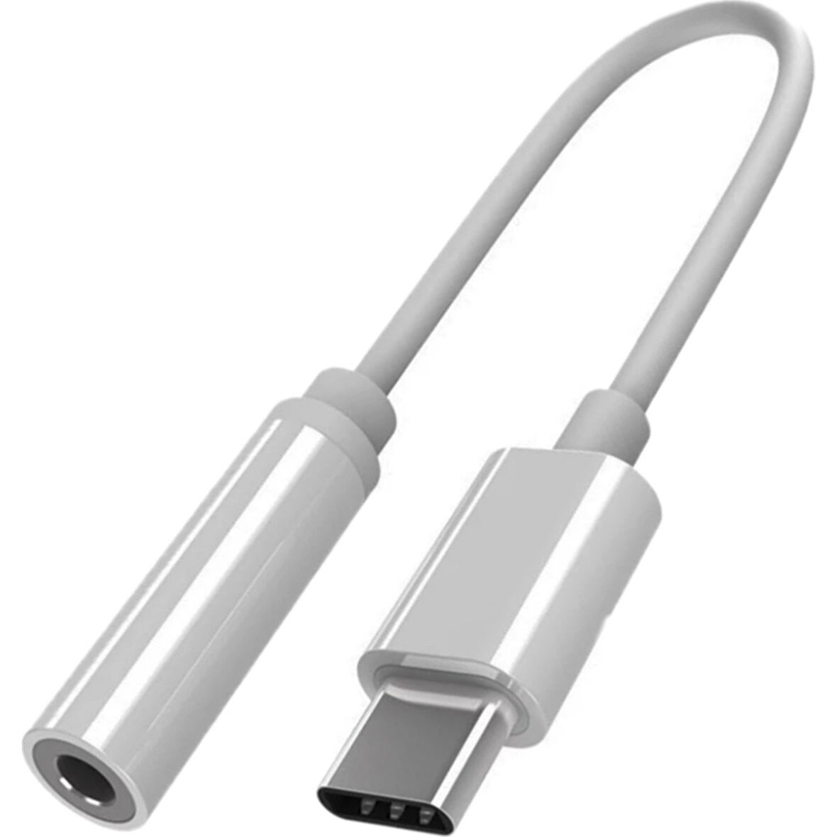 Adaman Android Type C To 3.5mm Jack Mikrofon  Kulaklık Dönüştürücü 10 cm Beyaz