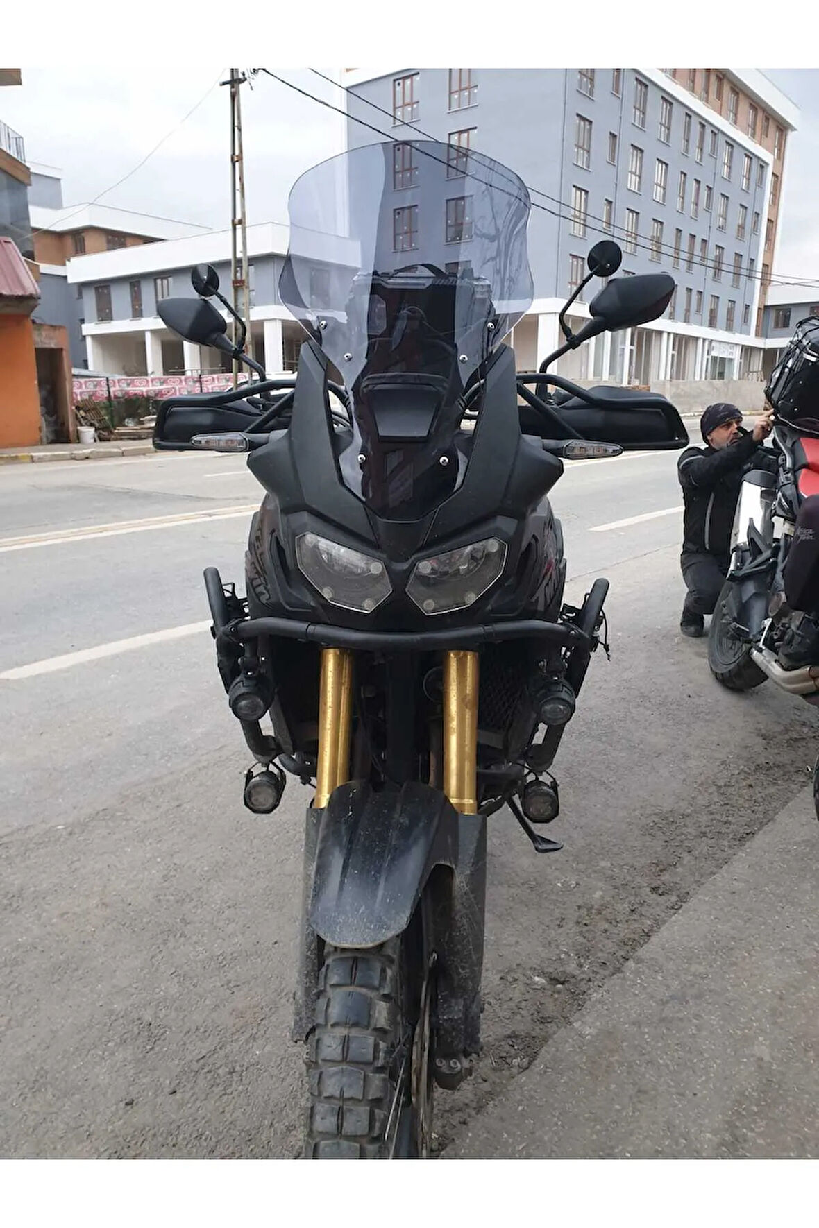 Honda Afrika Twin CRF 1000 Siperlik Ön Cam 2016 2020 Model 55cm Açıkfüme Renkli 4mm UZUN CAM