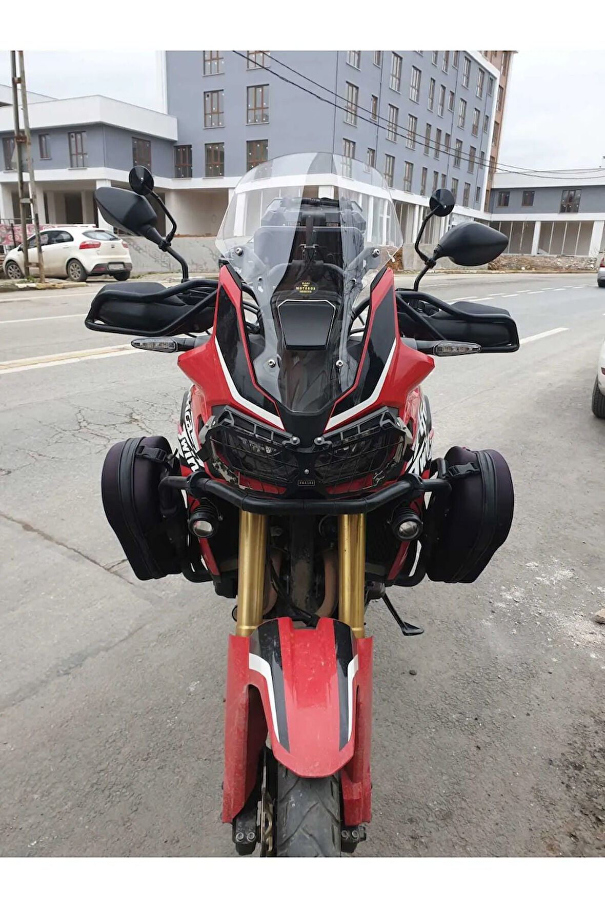 Honda Afrika Twin CRF 1000 Siperlik Ön Cam 2016 2020 Model 55cm Şeffaf Renkli 4mm UZUN CAM