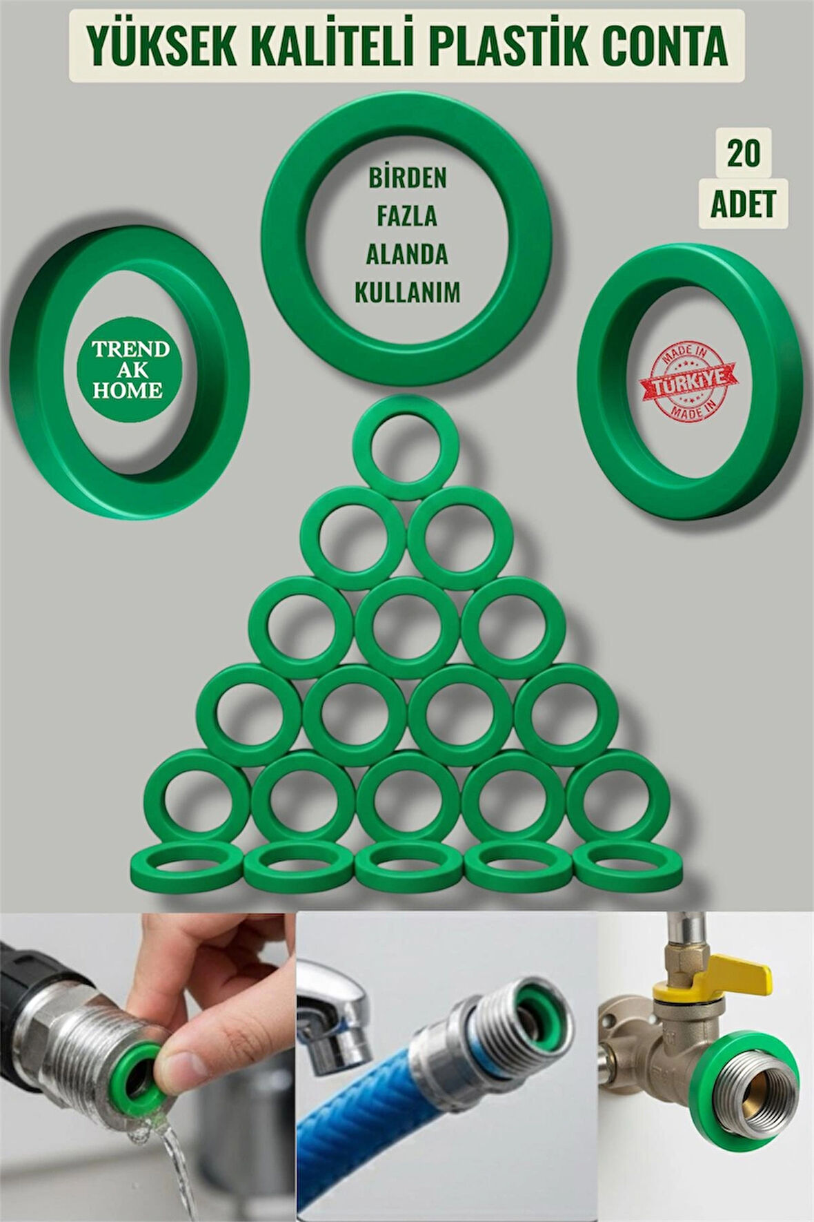 YÜKSEK KALİTELİ PLASTİK CONTA  ( 20 Adet )