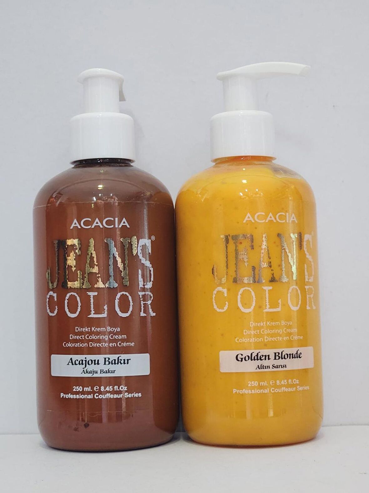 Jean's Color Akaju Bakır-Altın Sarısı 250 ml 2li Set