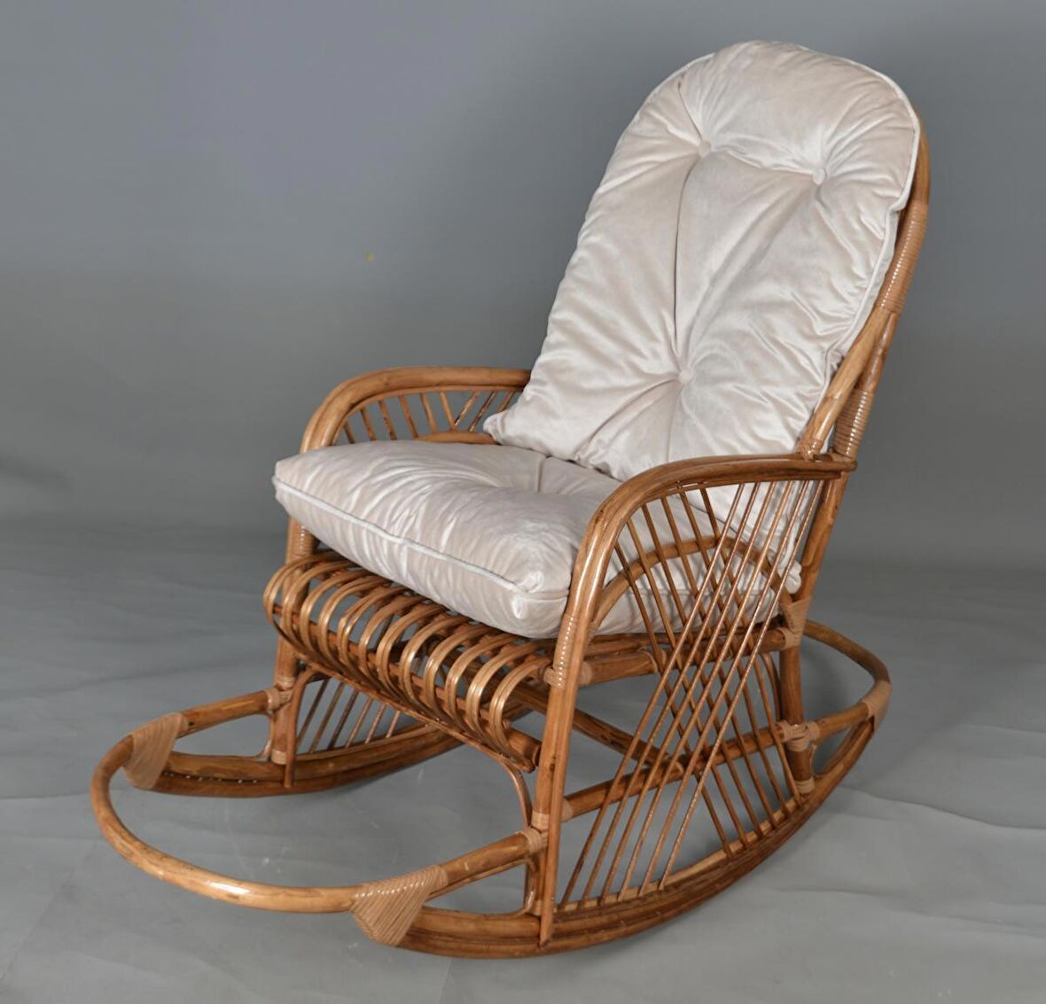 Akdağbambu Bambu Kestane Sallanan Koltuk Sandalye