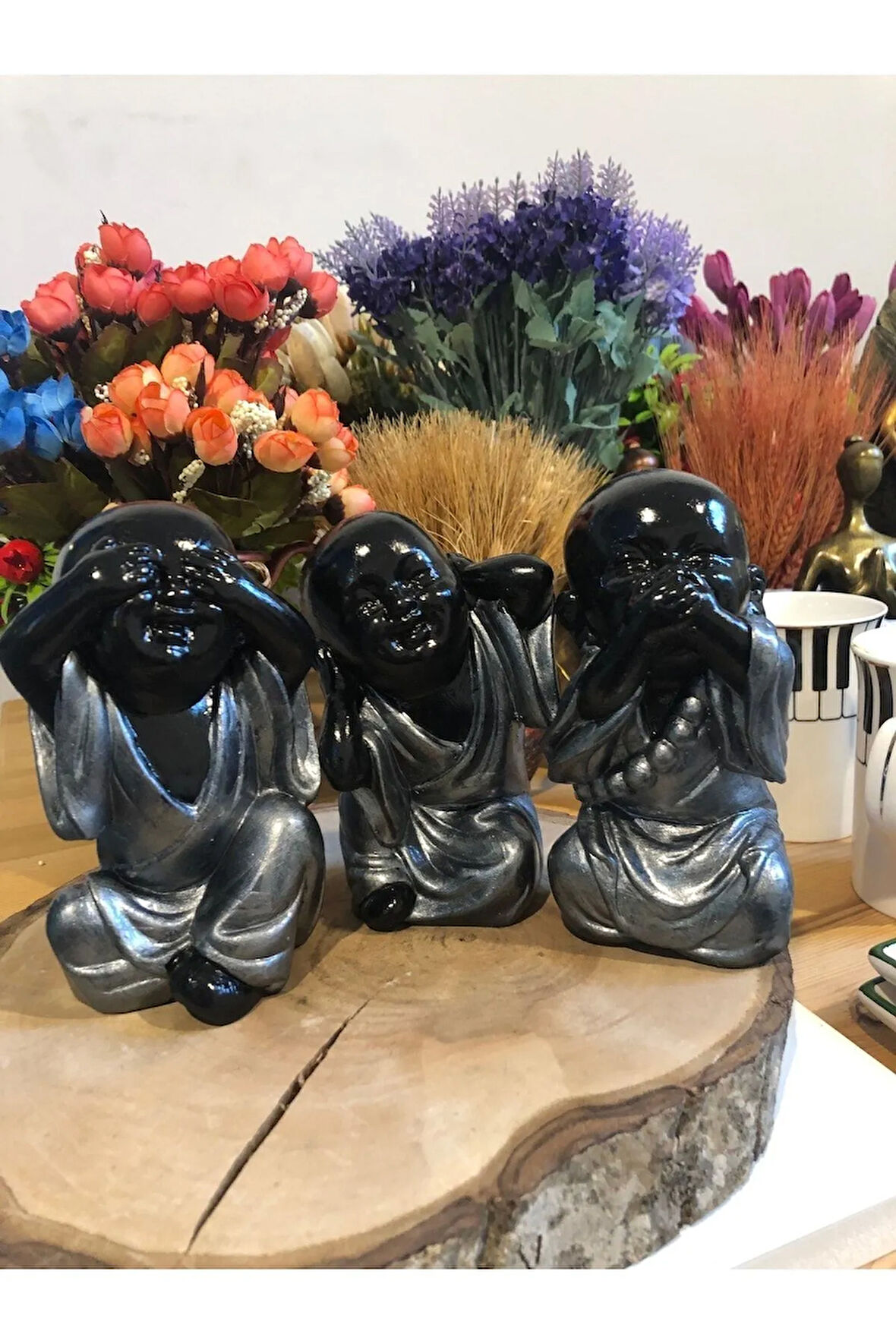 Polyester 3’lü Buda Biblo Seti