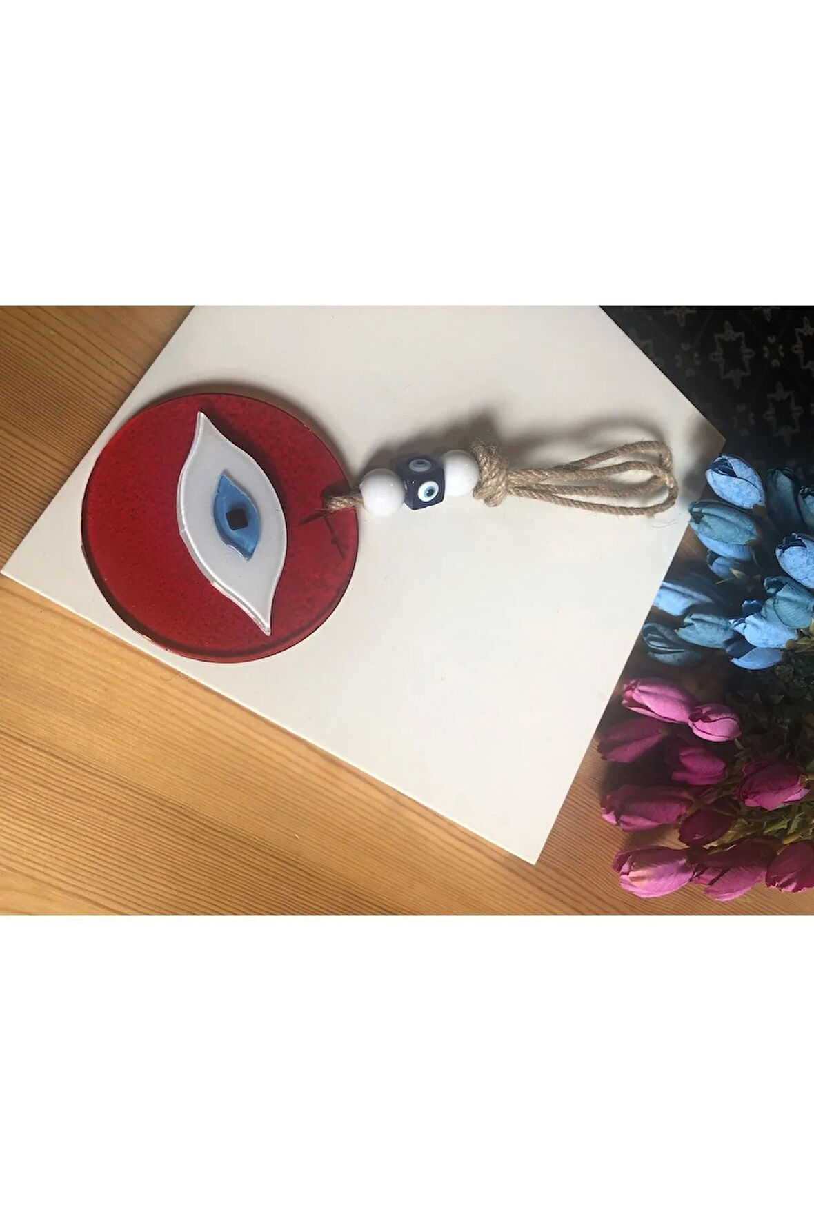Cam Nazarlık Renkli 10*10 Cm