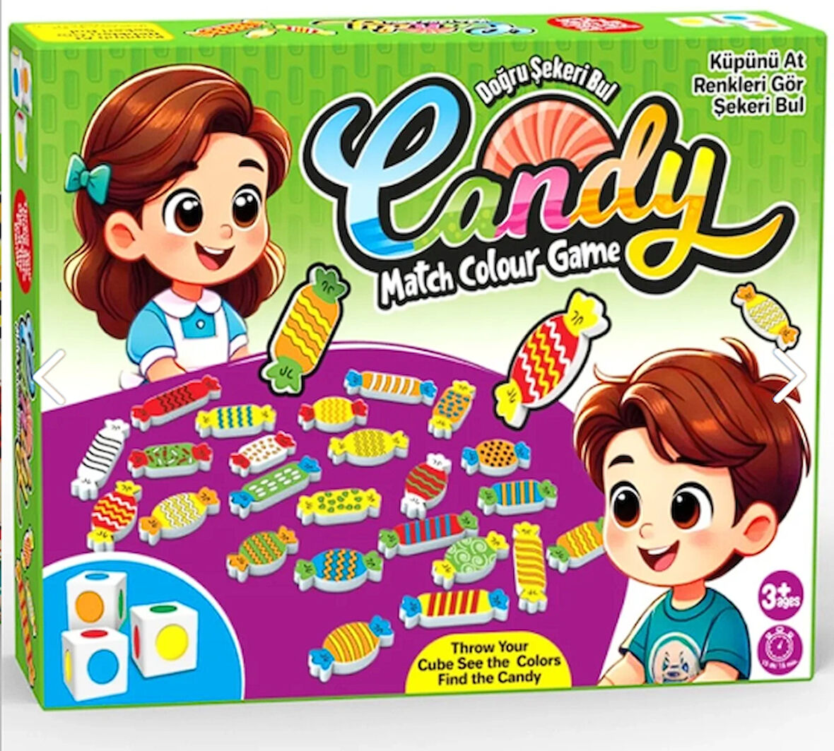 Candy Şeker Eşleştirme - Eğlenceli ve Eğitici Kutu Oyunu