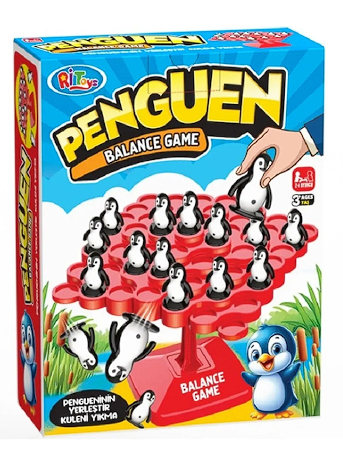 Penguen Balance Denge Oyunu Eğitici Eğlenceli Aile Arkadaş Çocuk Kutu Oyun