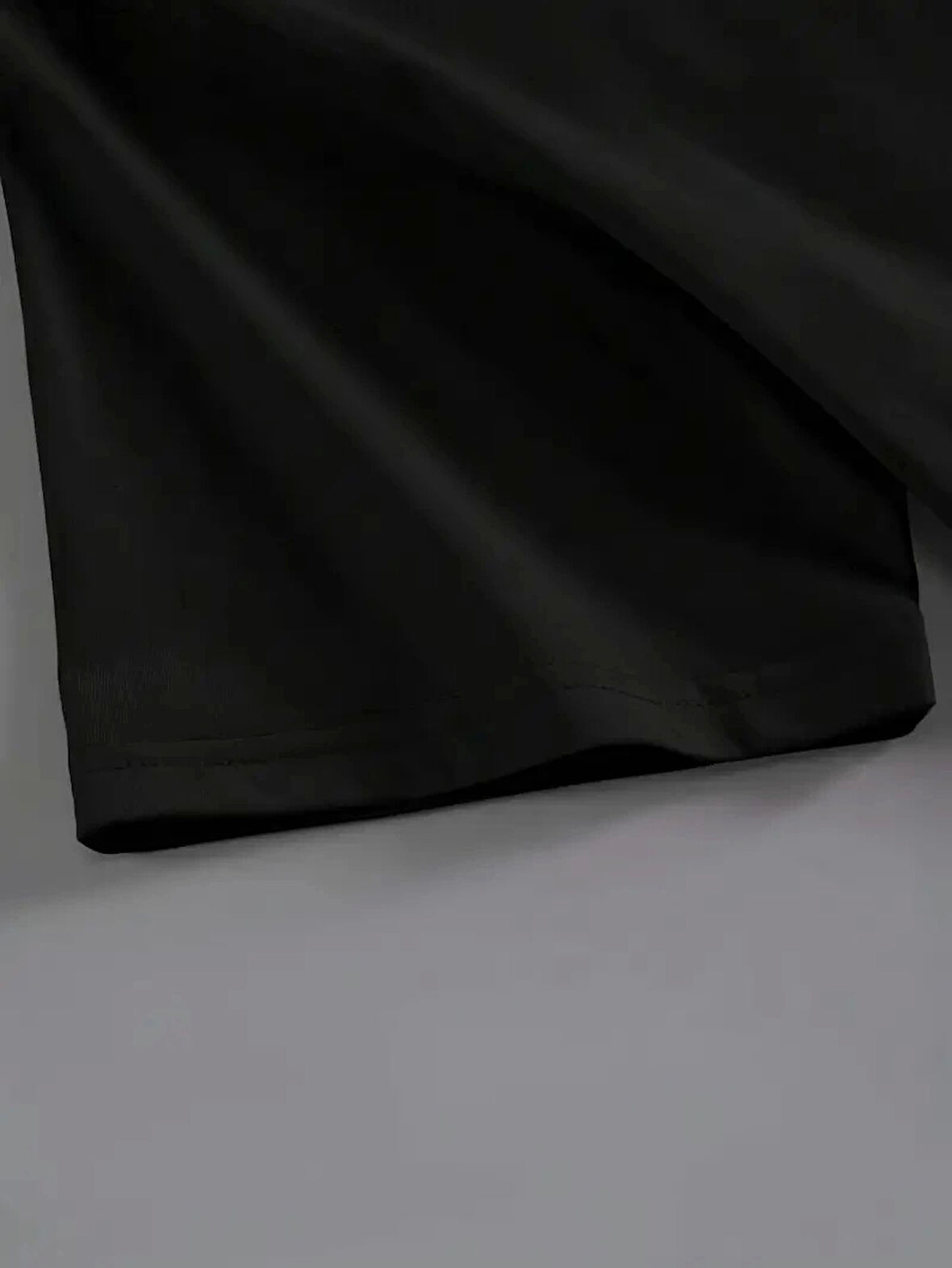 Brooklyn Harf Baskılı Düşük Omuzlu T-shirt, Rahat Kısa Kollu Bol T-shirt, Kadın Giyim - Siyah