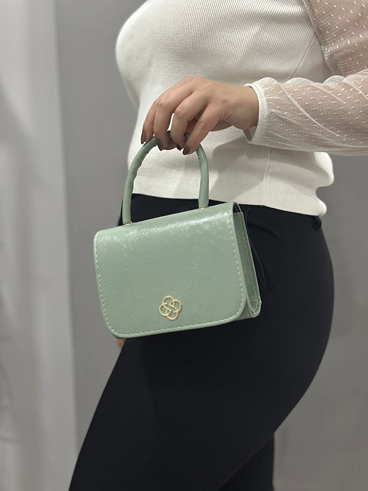 Mint cilt krash çanta