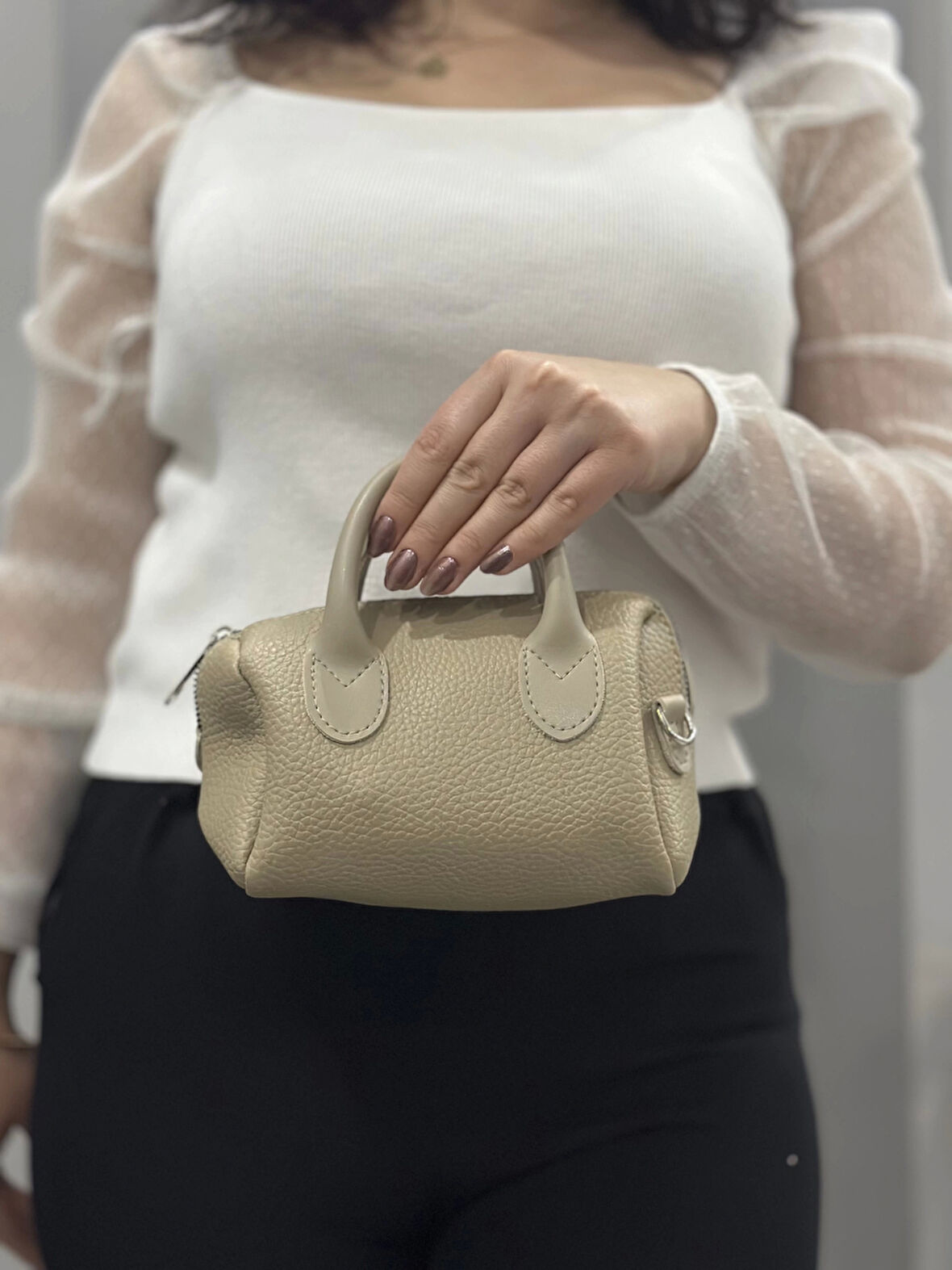 Vizon cilt bugo çanta