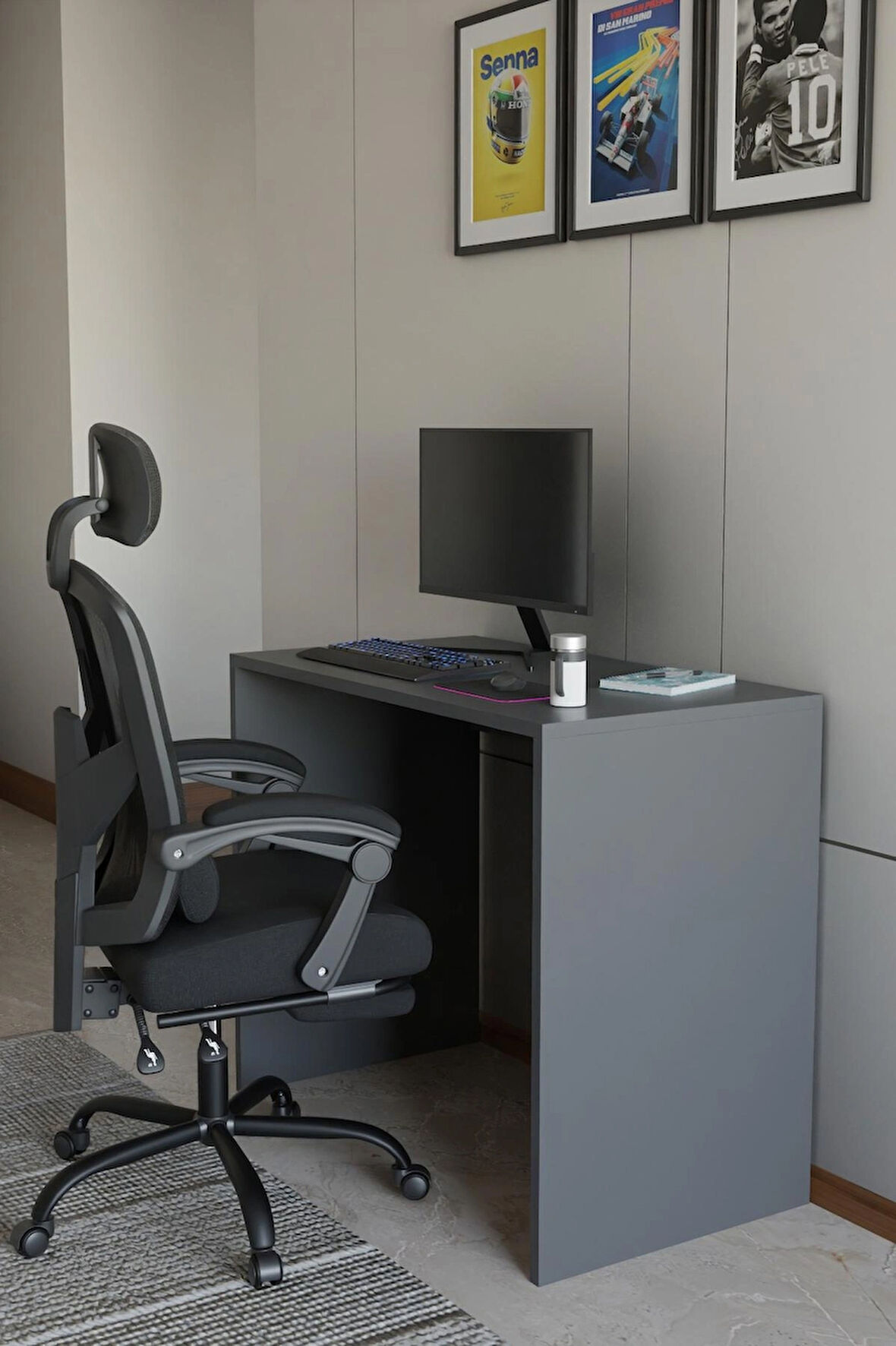 Alpa Ev Mobilya Modern Ofis ve Çalışma Masası 90x50x75 cm | Minimalist Laptop Bilgisayar Masası