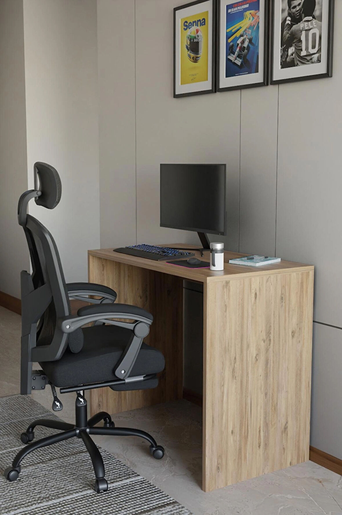 Alpa Ev Mobilya Modern Ofis ve Çalışma Masası 90x50x75 cm | Minimalist Laptop Bilgisayar Masası