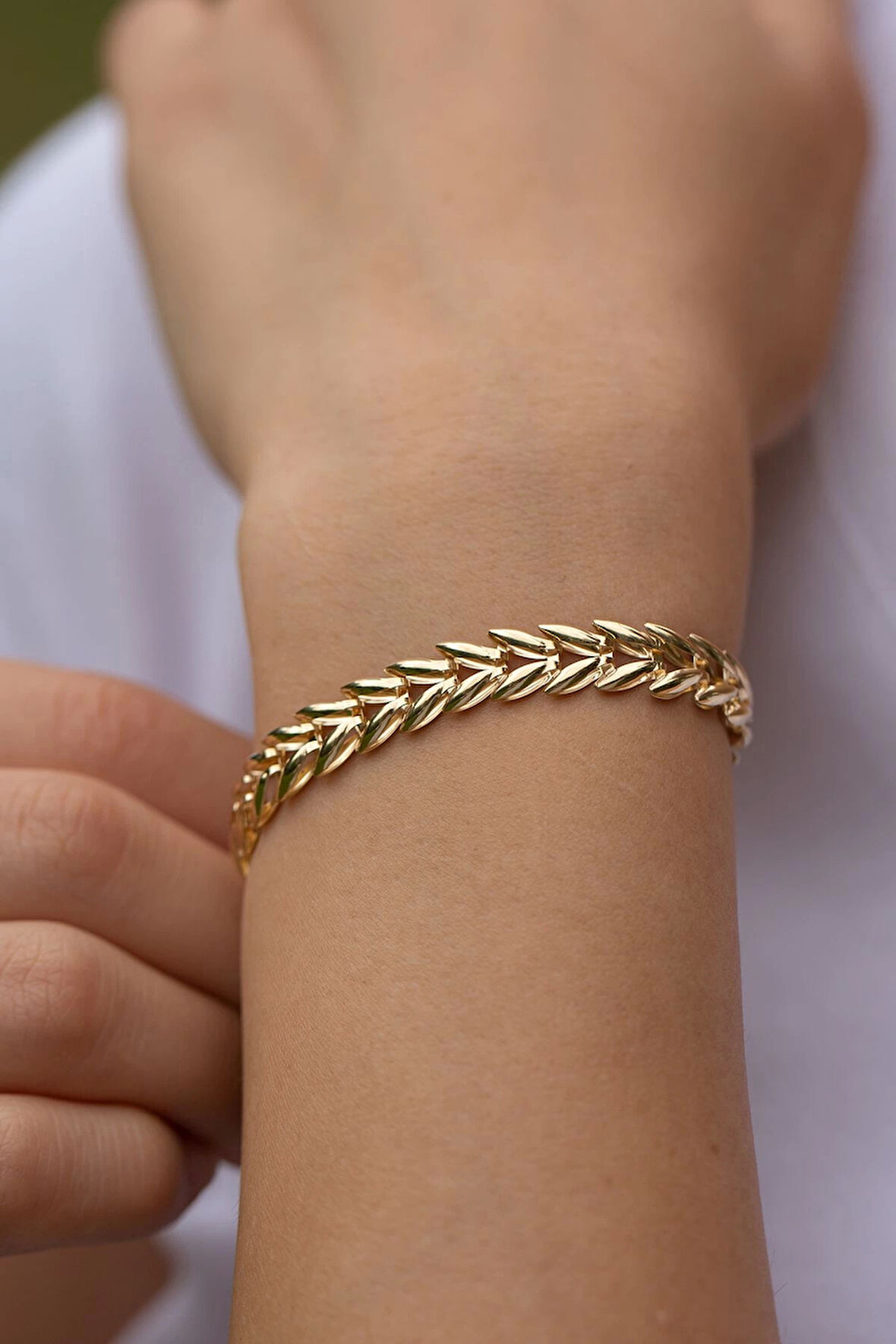 14 Ayar Başak Altın Bileklik