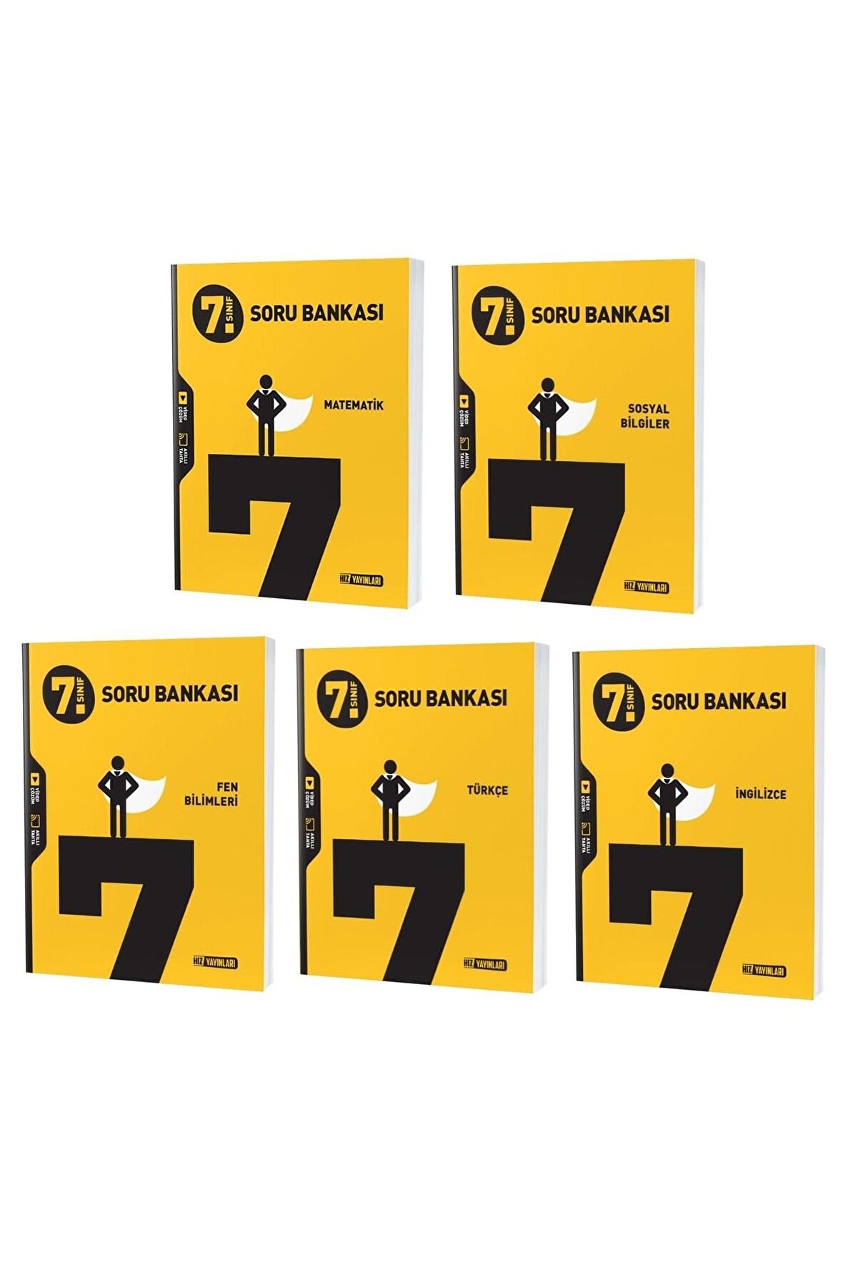 7. Sınıf Matematik Türkçe Fen Sosyal Ingilizce Soru Seti 5 Kitap