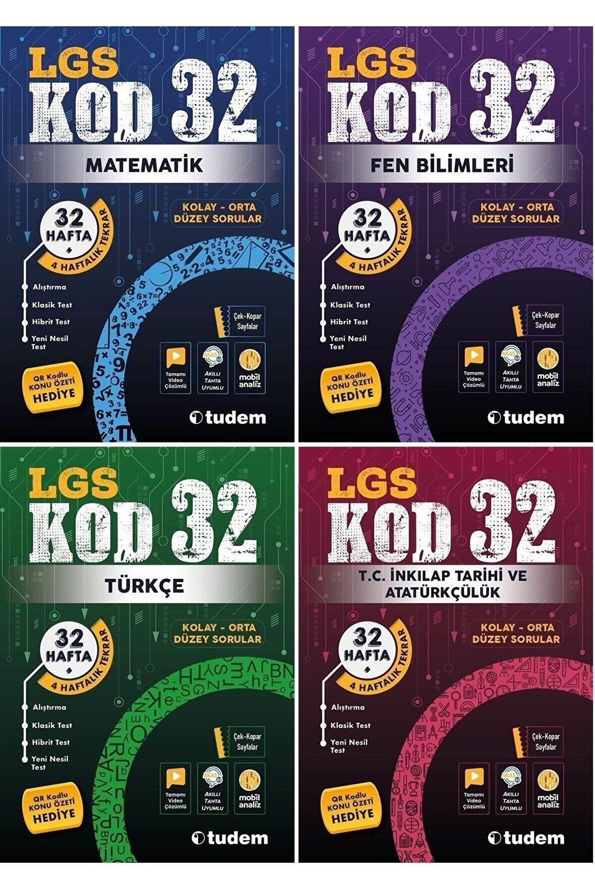 8. Sınıf Lgs Kod 32 4'lü Set Tudem Yayınları