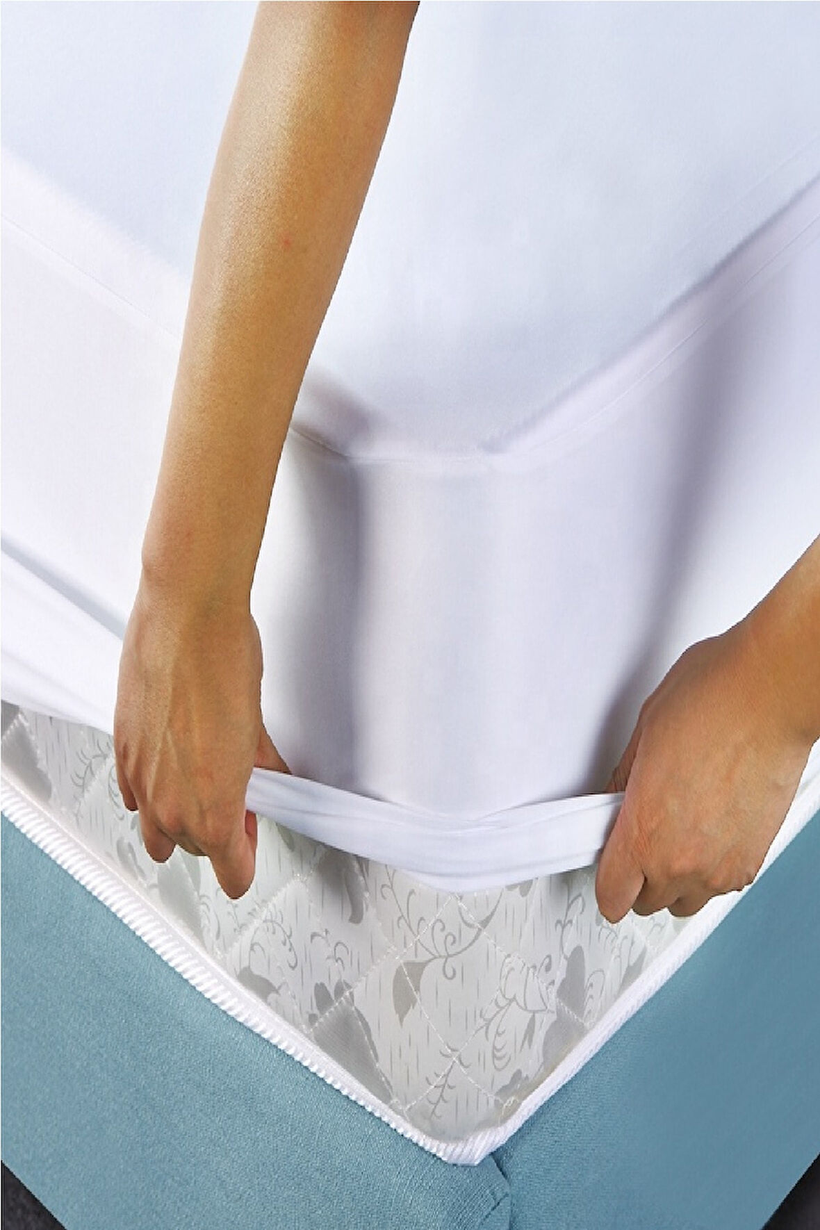 Altın Karma 70x140 Cm Pamuk Kumaş Full Kenar Fitted Sıvı Geçirmez Alez