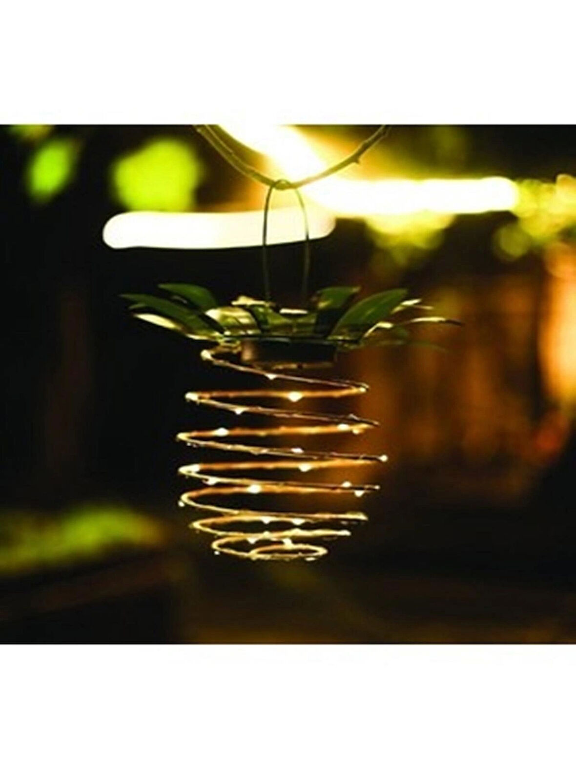 Solar Ananas LED Dekoratif Bahçe Lambası - Askılı, Güneş Enerjili