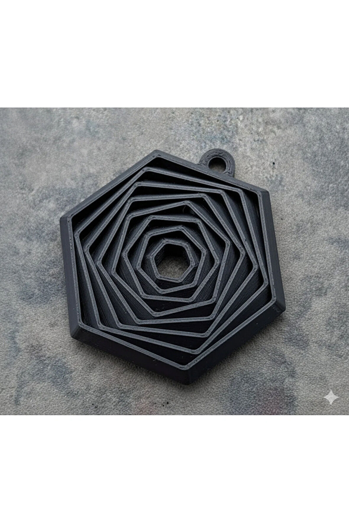 Heksagonik Yankı Geometrik Anahtarlık (2 ADET) - 3D Baskı Sanatı, Şık ve Dayanıklı (PLA Malzeme)