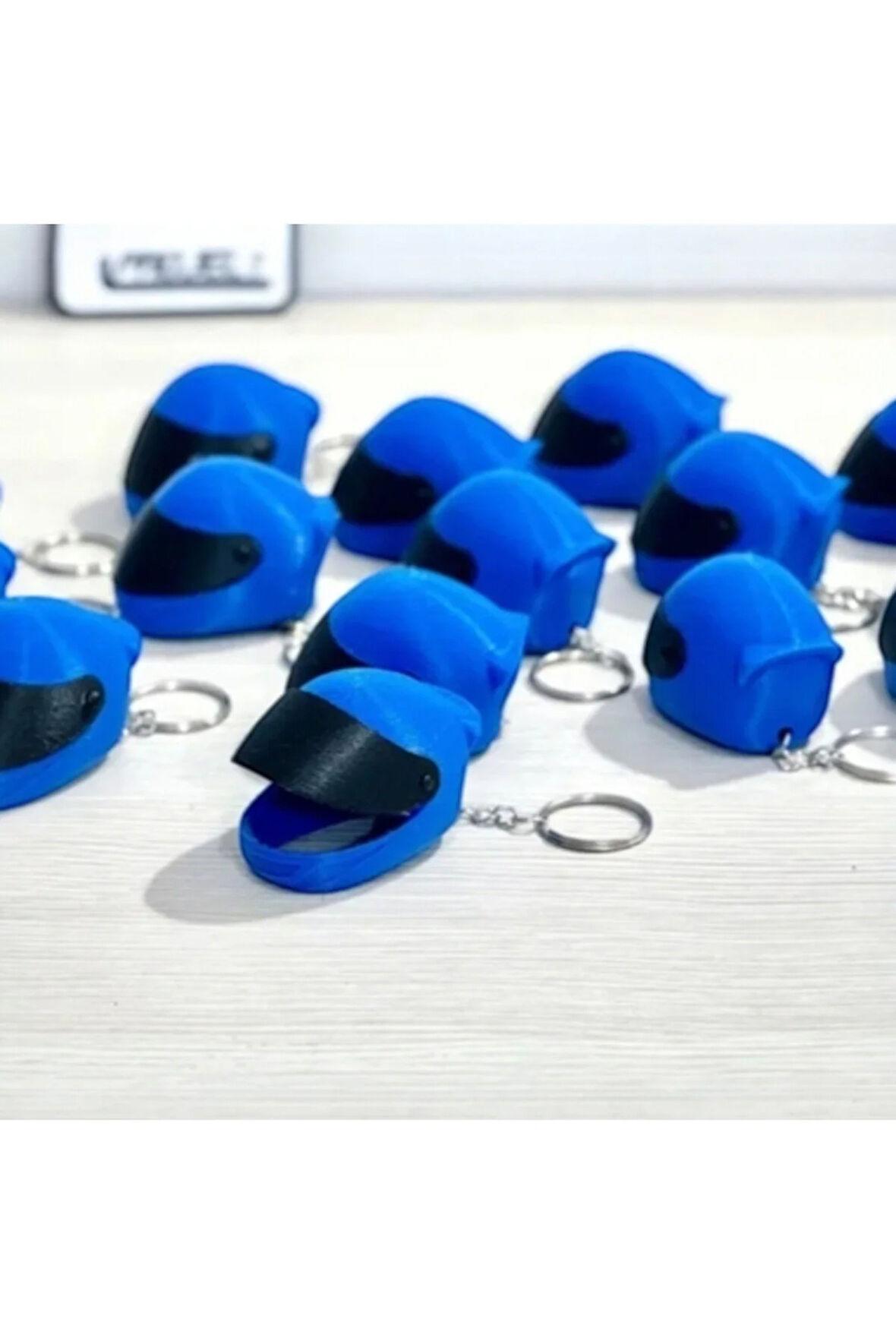 "Racing Helmet Anahtarlık - 3D Yazıcı İle Üretilmiş Özel Tasarım"(2adet)